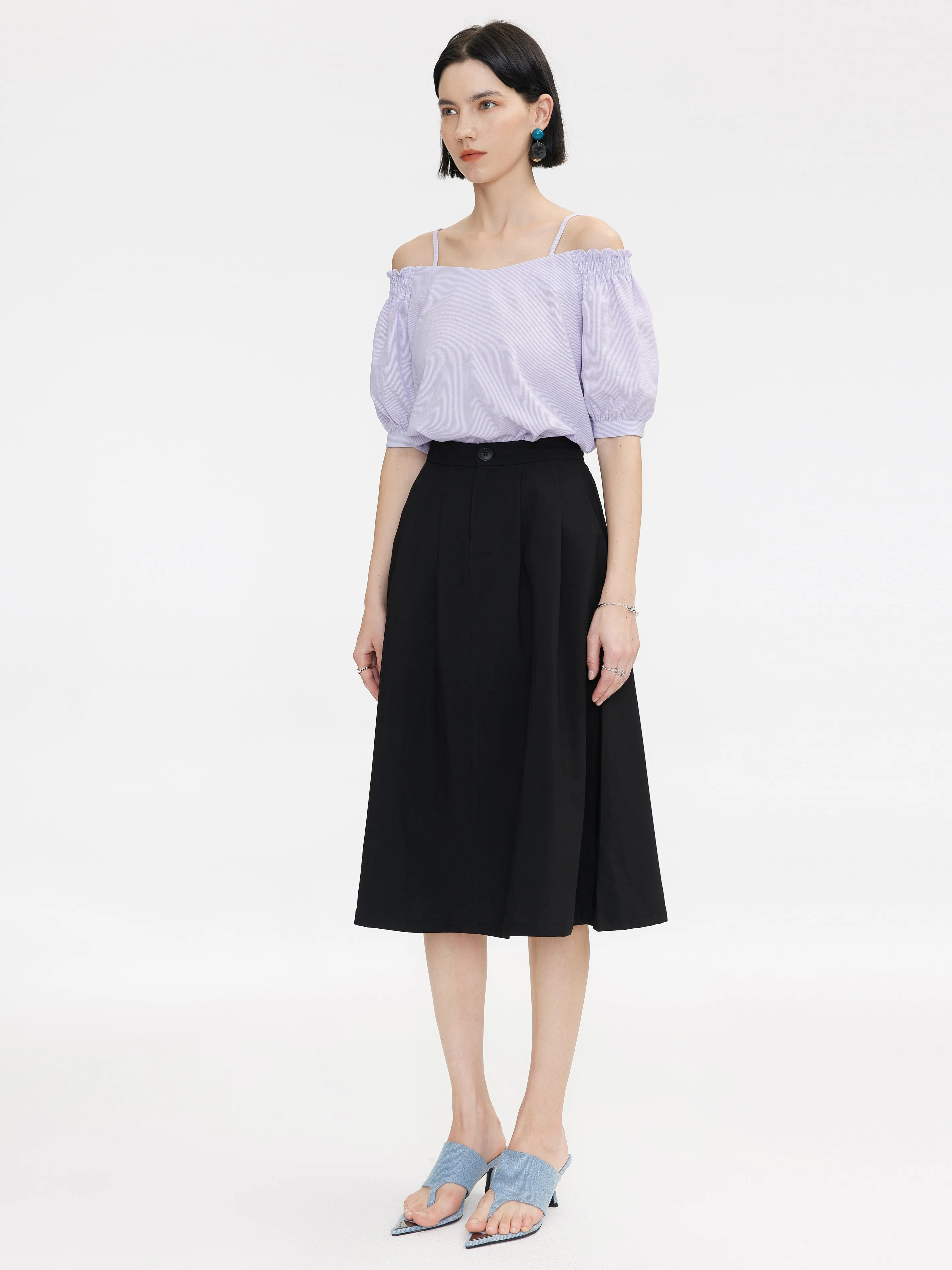 A-line High Waisted Skirt