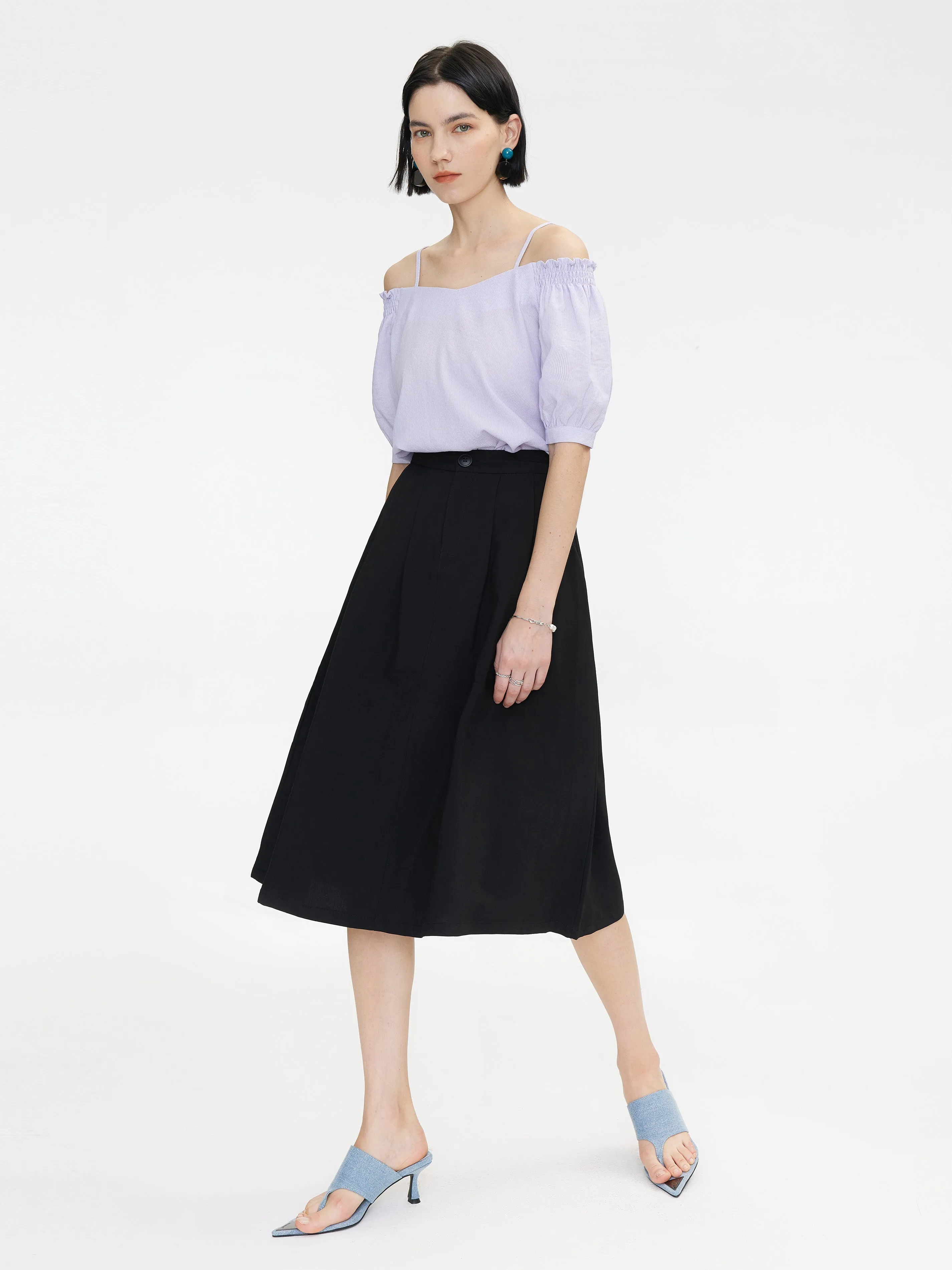 A-line High Waisted Skirt