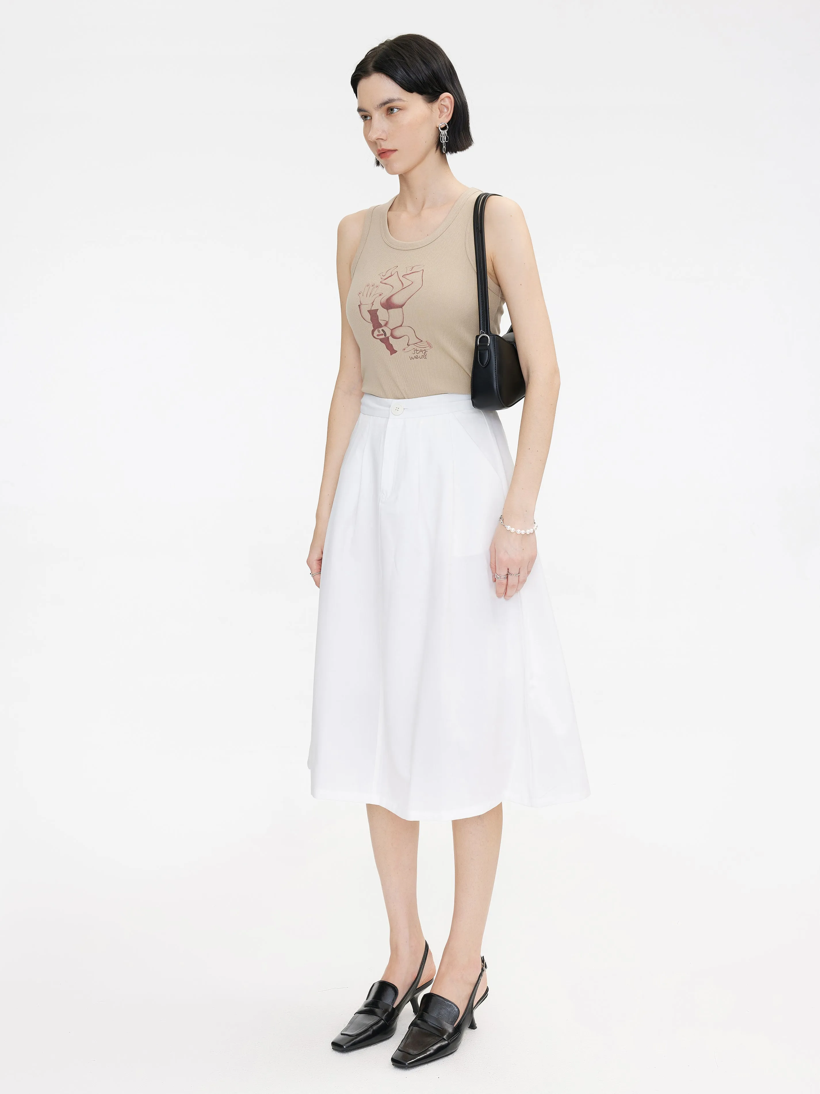 A-line High Waisted Skirt
