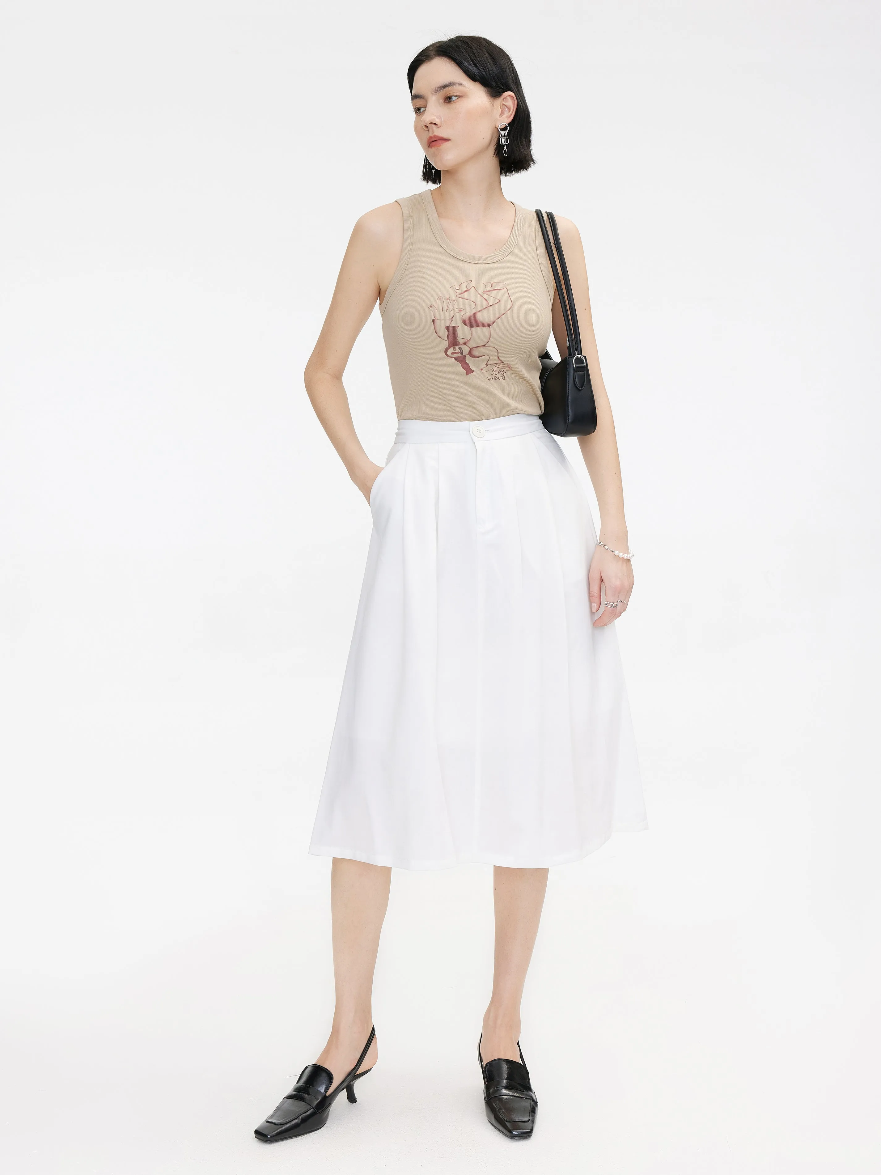 A-line High Waisted Skirt