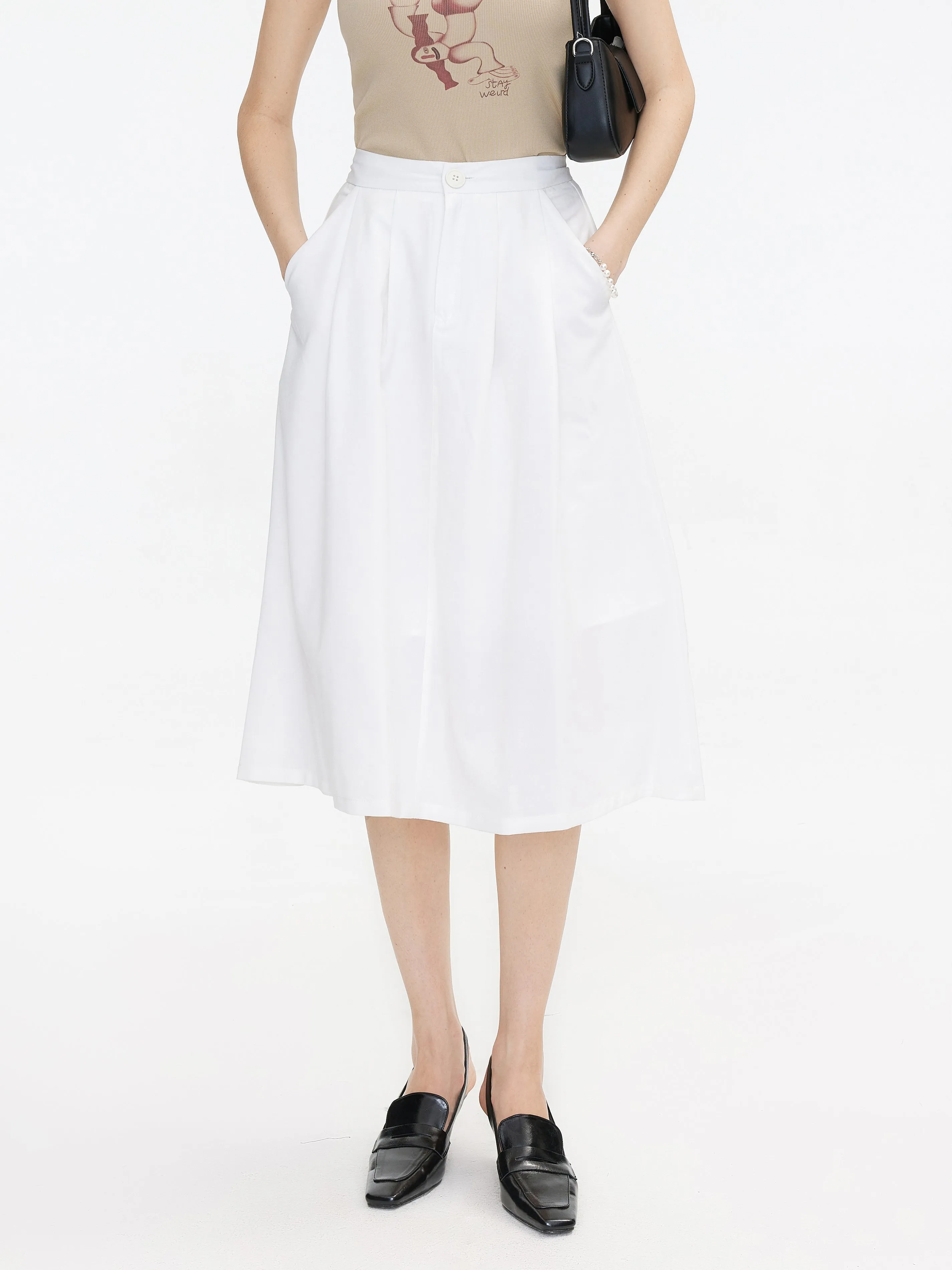 A-line High Waisted Skirt