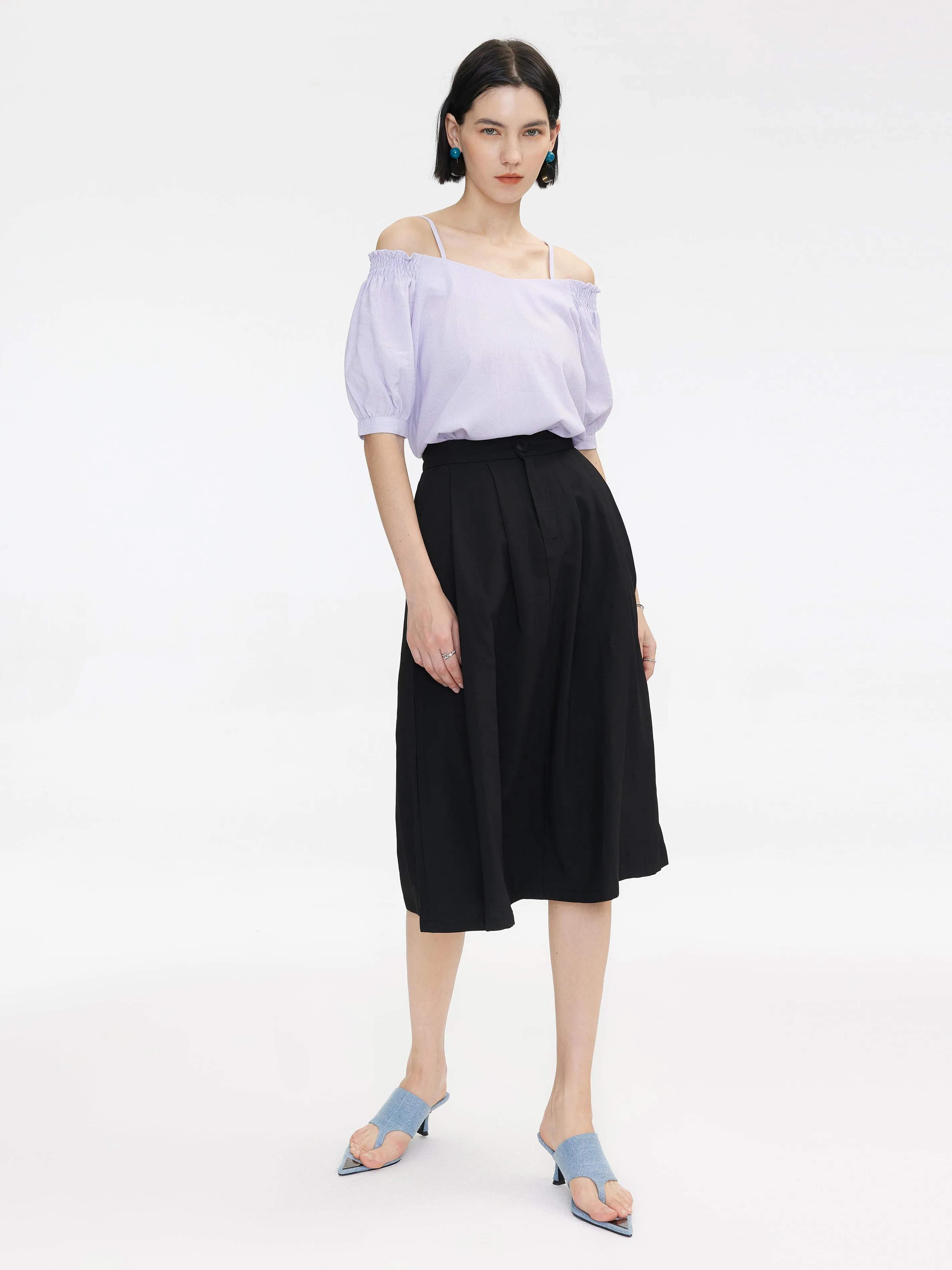 A-line High Waisted Skirt