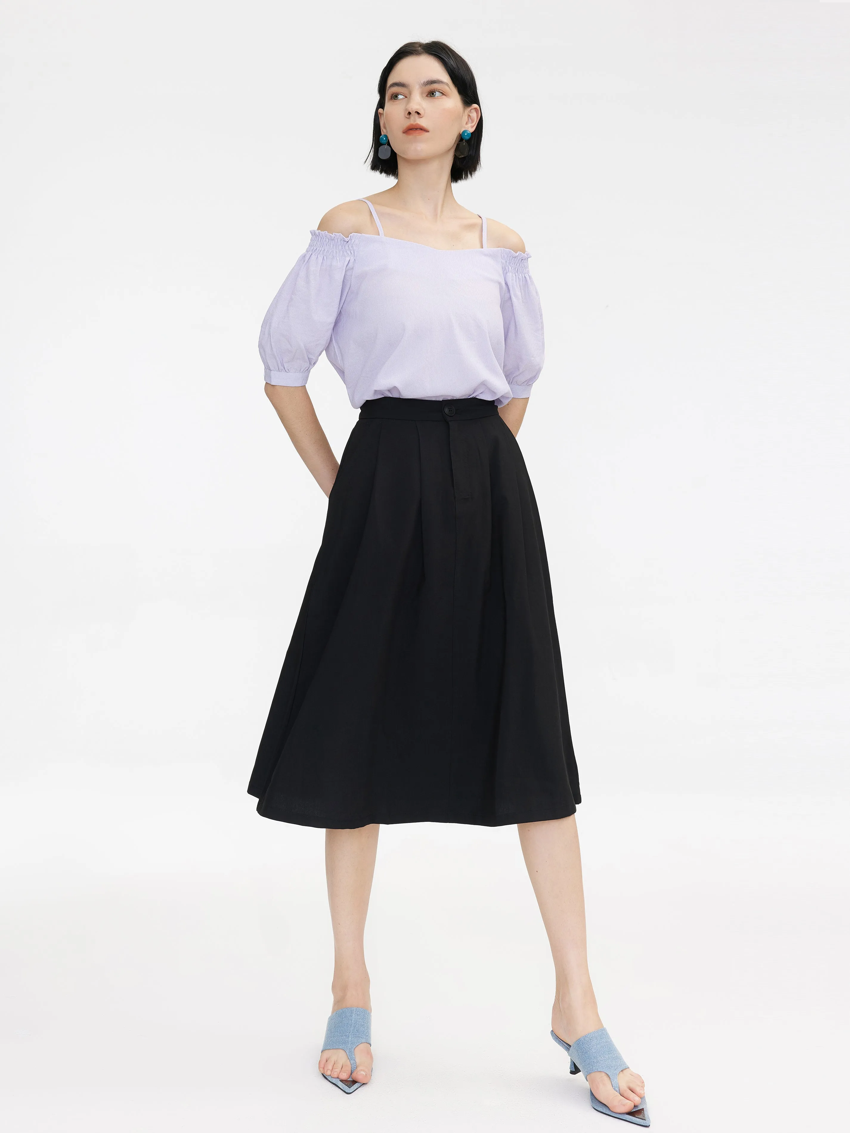A-line High Waisted Skirt