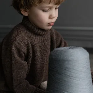 Alpaca & Wool Knitted Unisex Sailor Sweater - Cedar - 3-12y