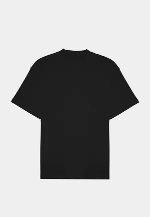 ASHLUXE Logo Blank High neck T-shirt Black