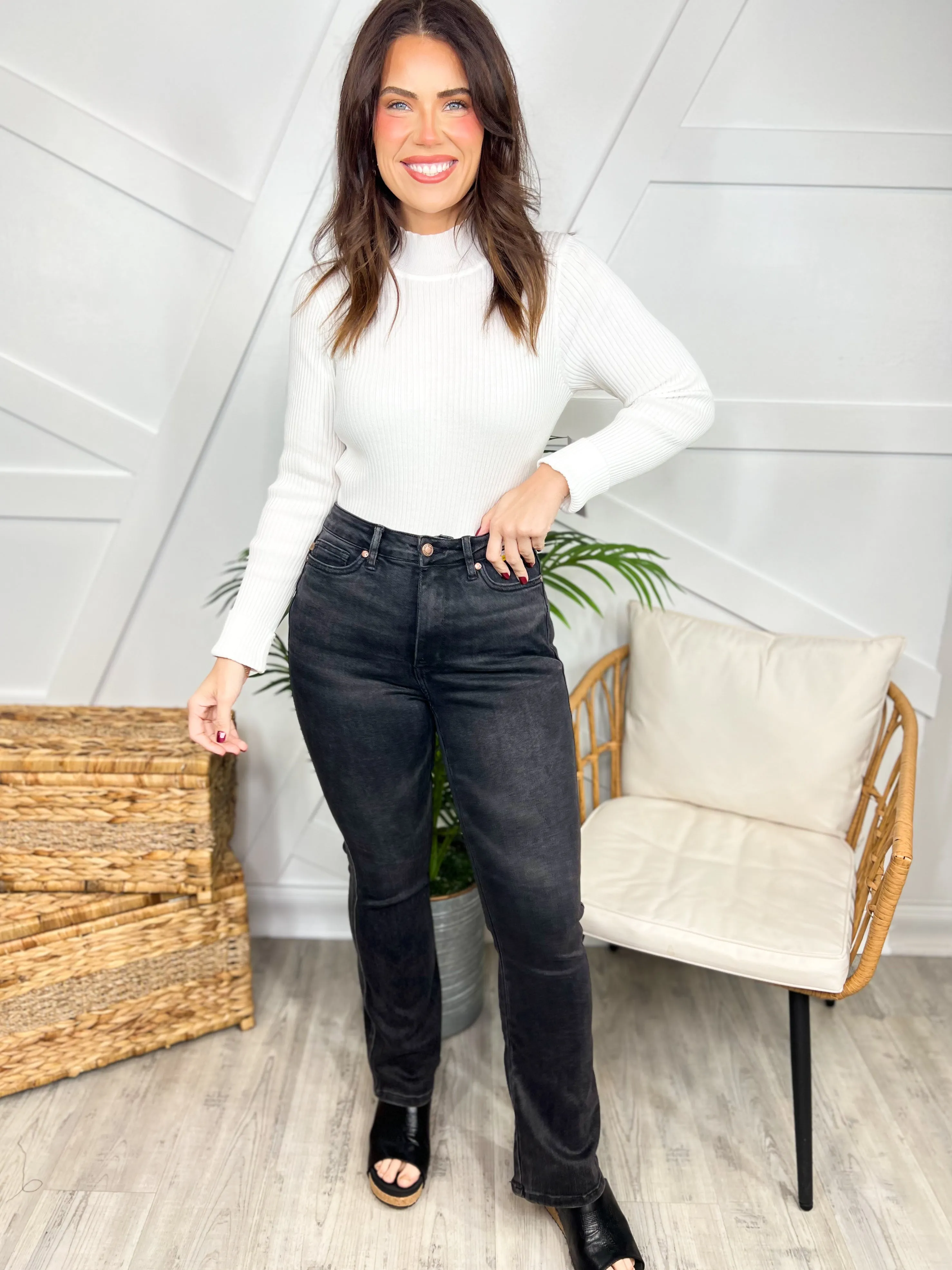 Bad Habit Tummy Control Bootcut by Judy Blue - Short
