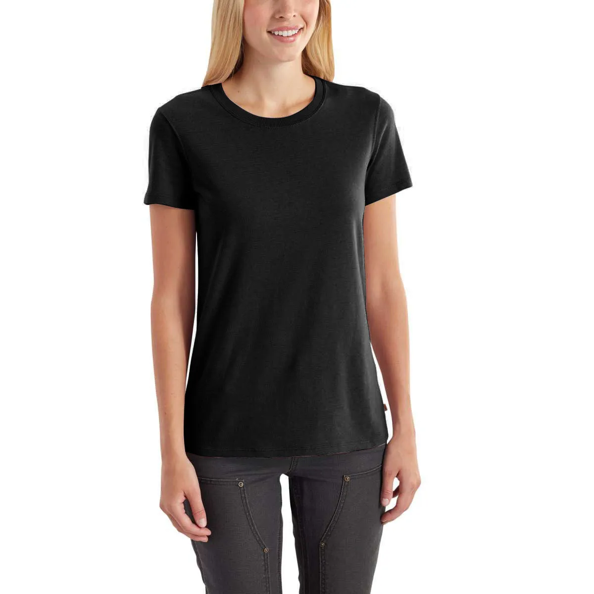 Carhartt Women's Black Lockhart Shot Sleeve Crewneck T-Shirt