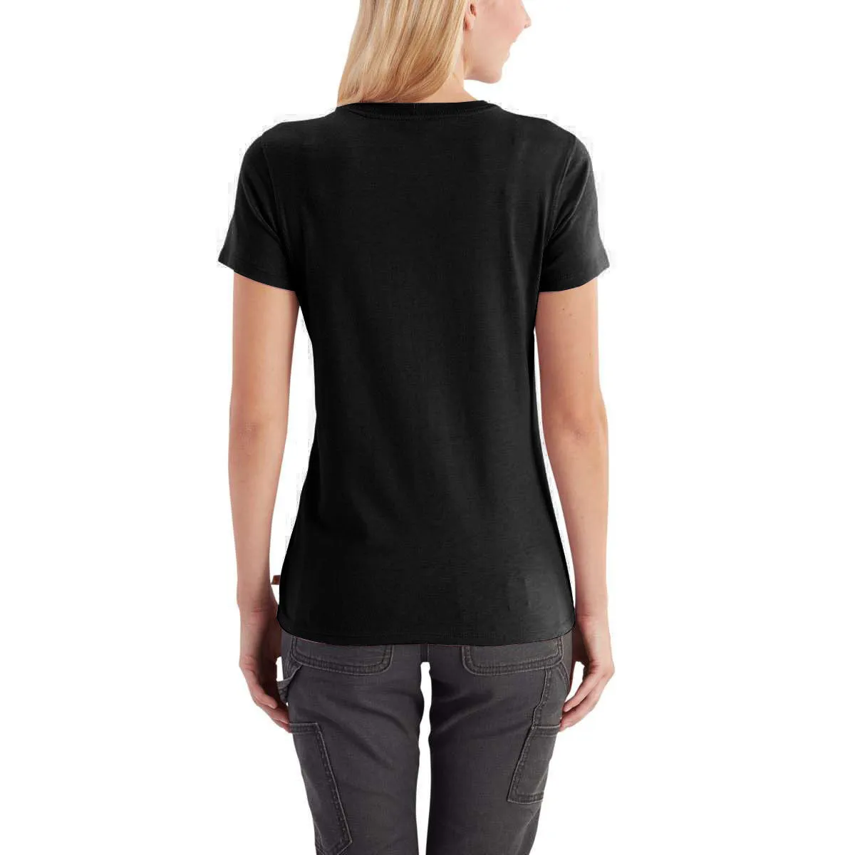 Carhartt Women's Black Lockhart Shot Sleeve Crewneck T-Shirt