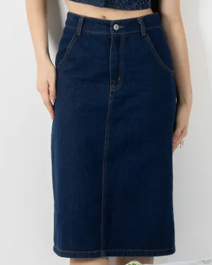 Denim Pencil Skirt (Denim)