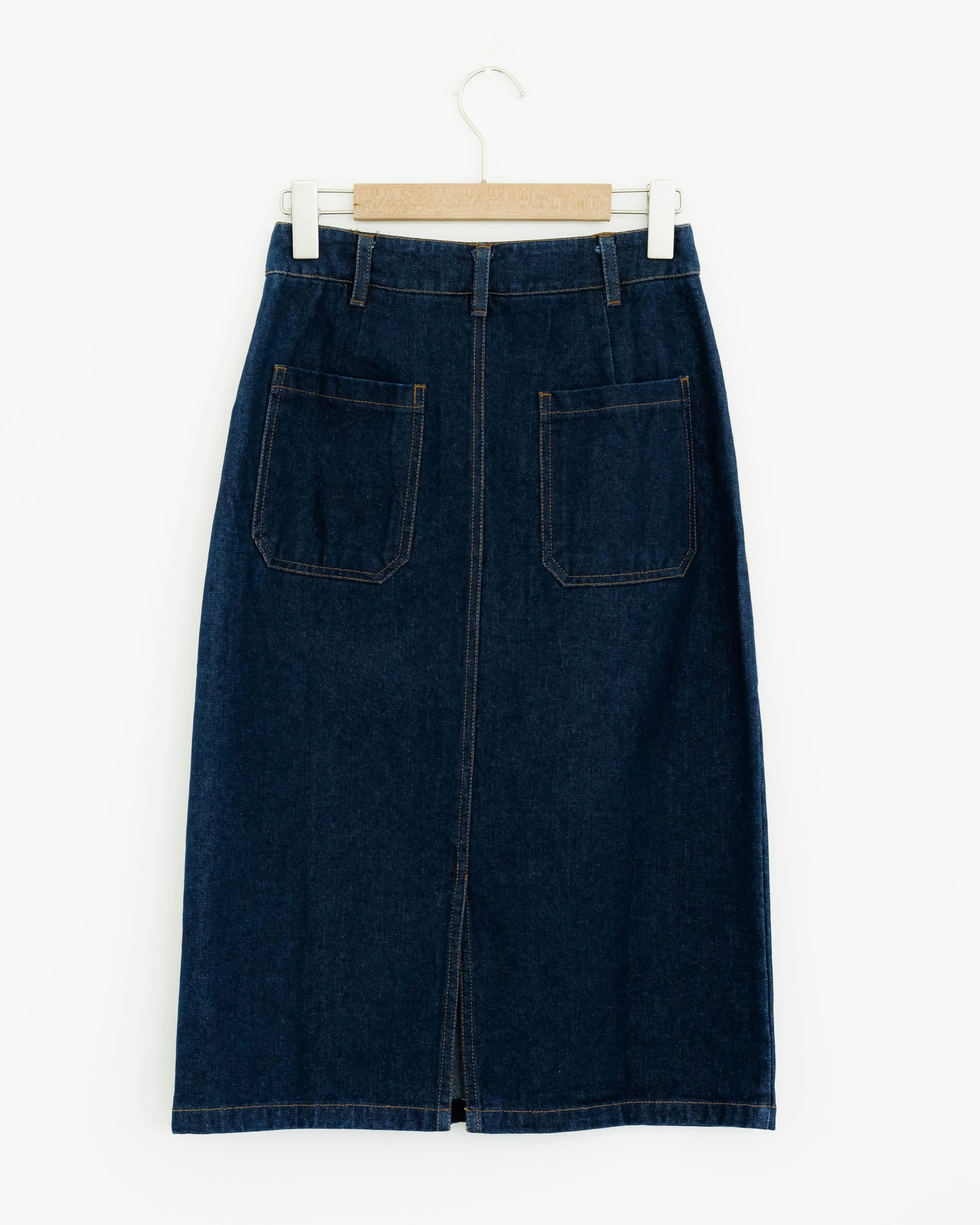Denim Pencil Skirt (Denim)