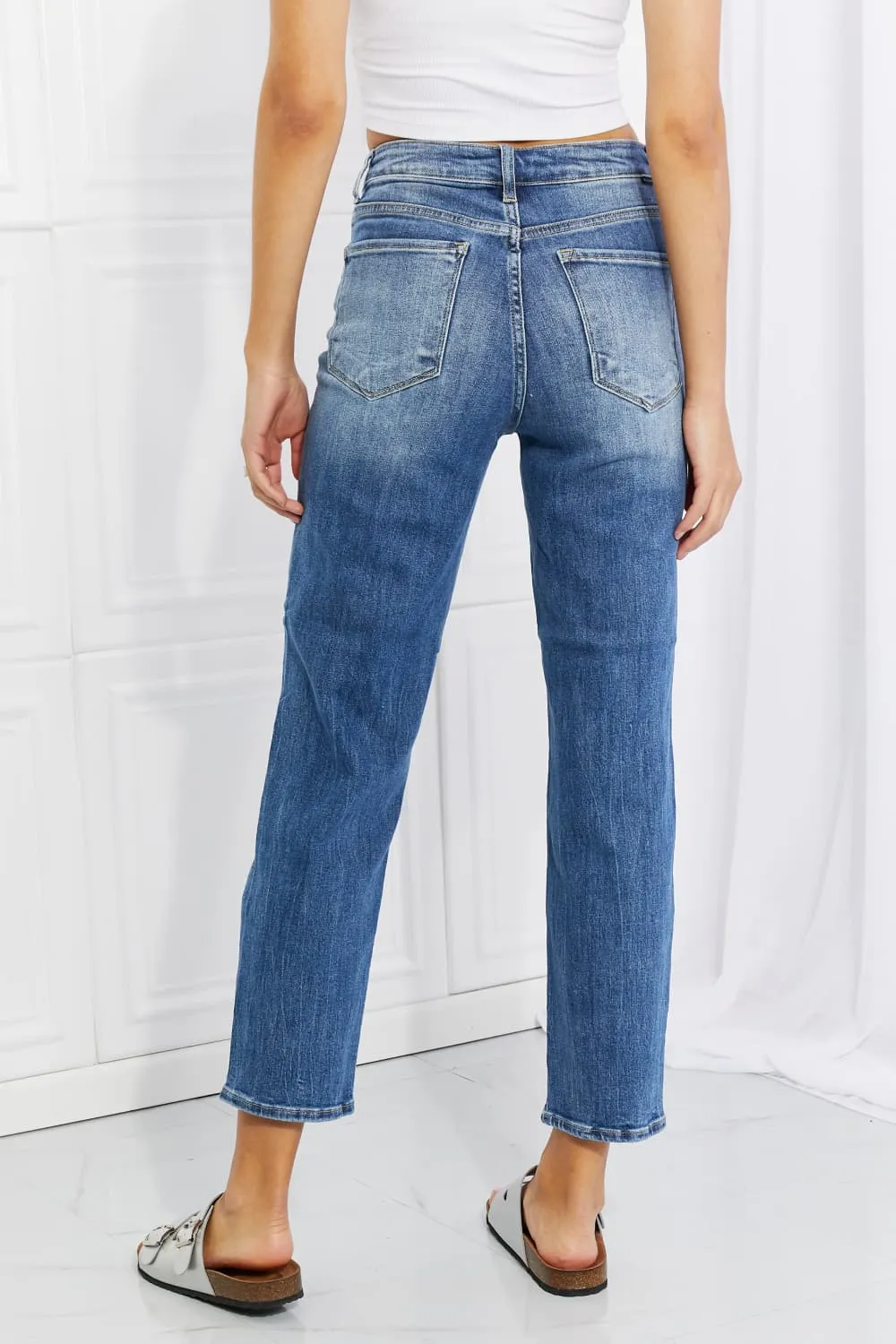 Ezra High Rise Relaxed Jeans In Stock