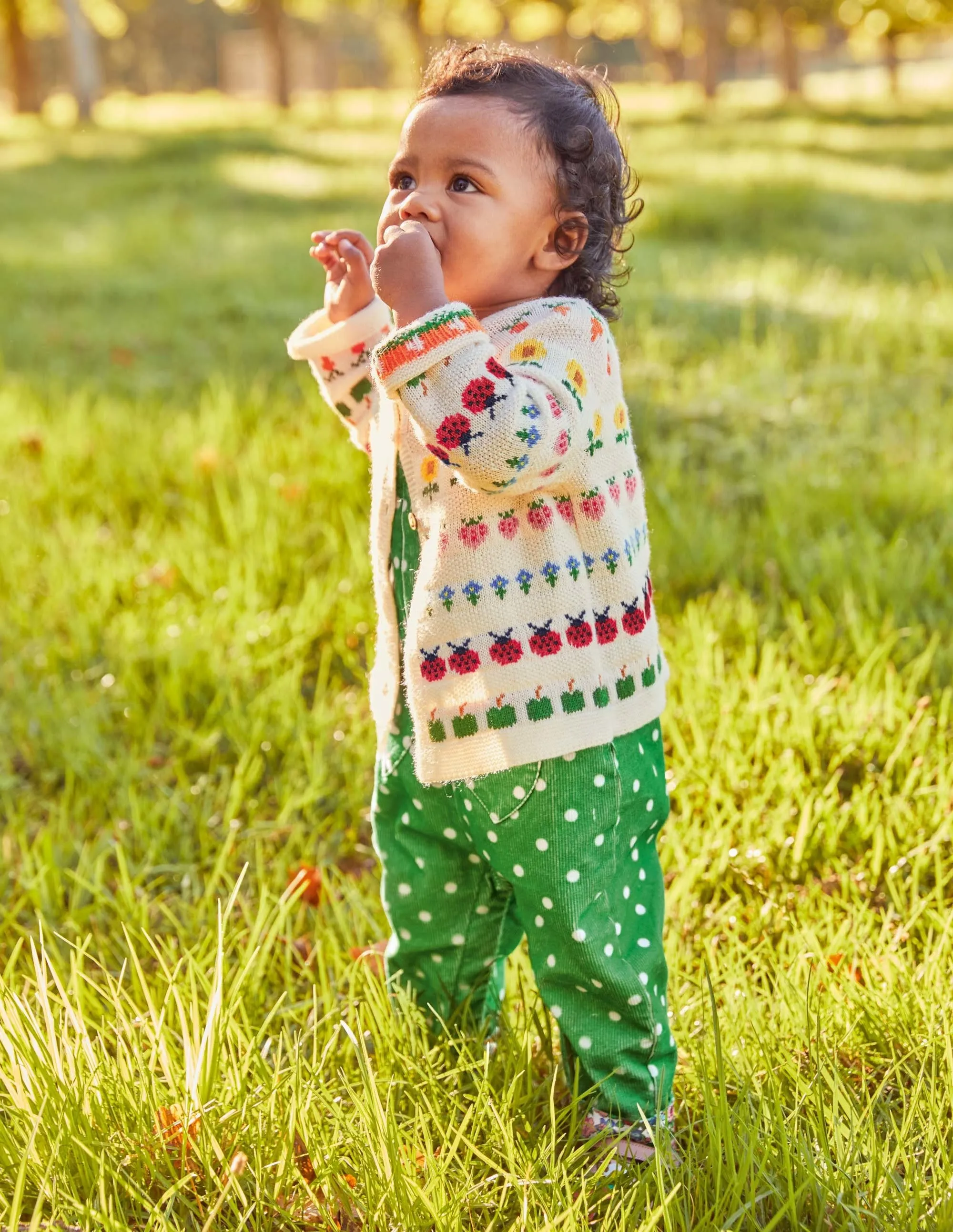 Fair Isle Cardigan-Ecru Marl