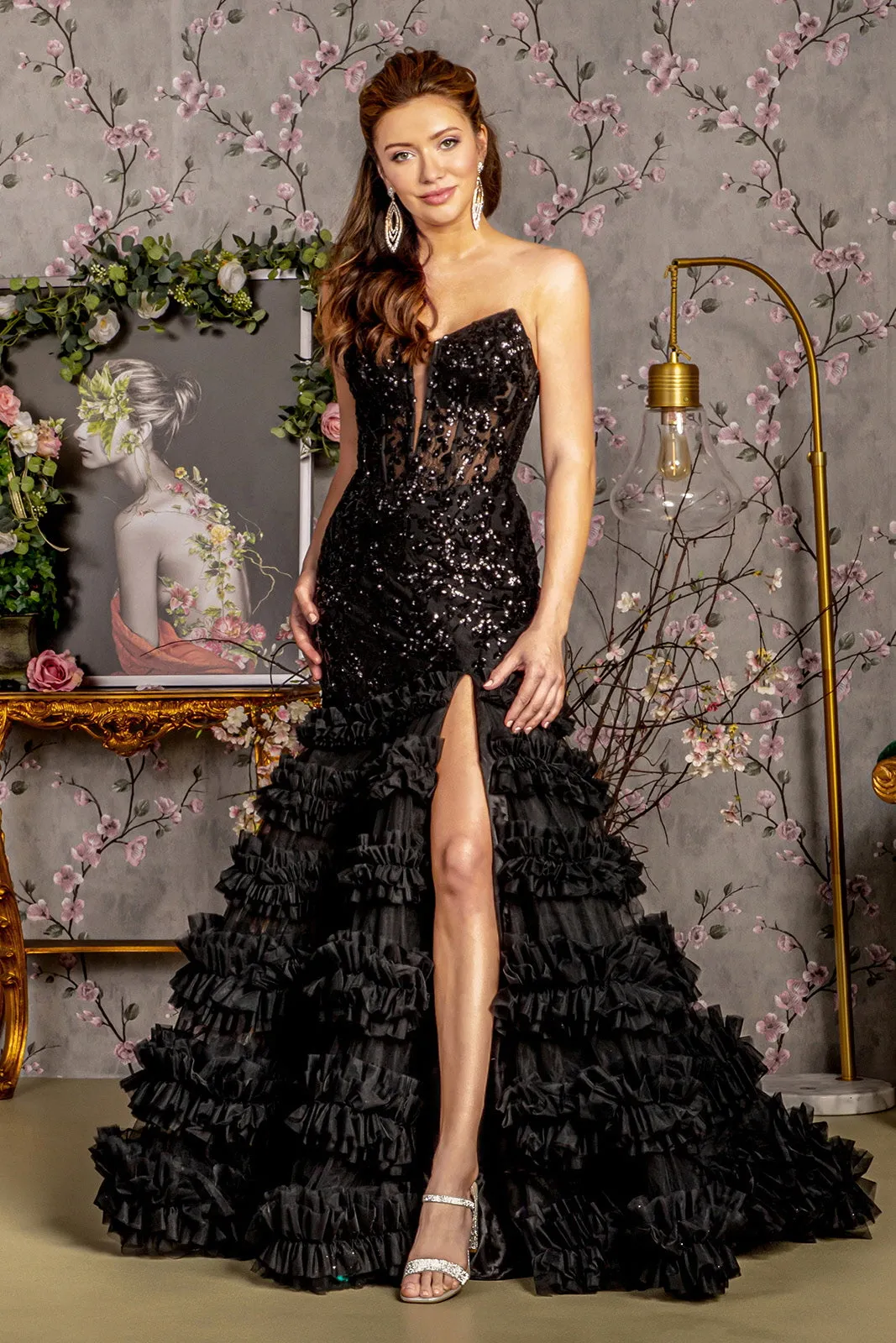 GLS BY GLORIA GL3315 Sweetheart Trumpet Evening Dress