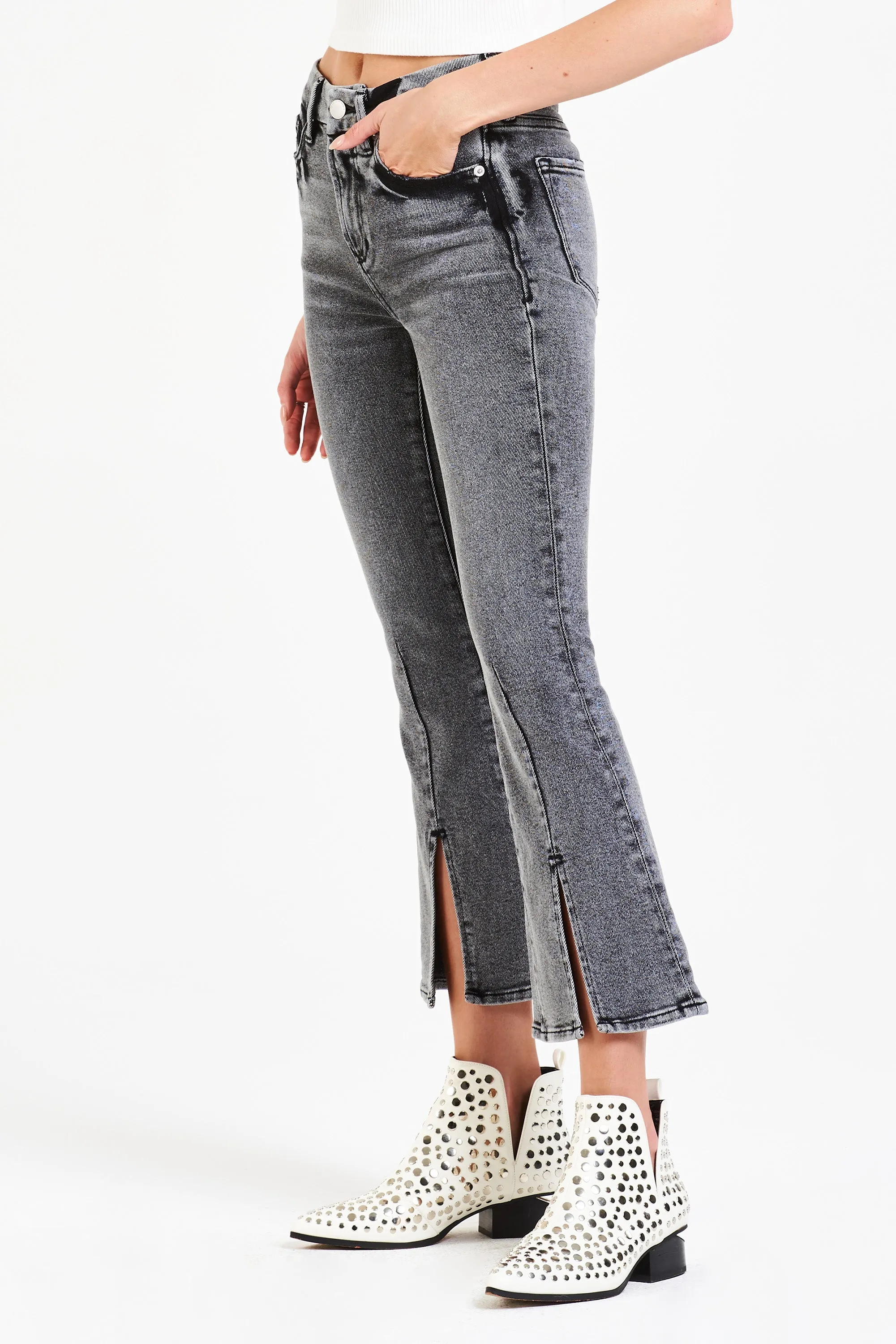 JEANNE SUPER HIGH RISE CROPPED FLARE JEANS STANFORD
