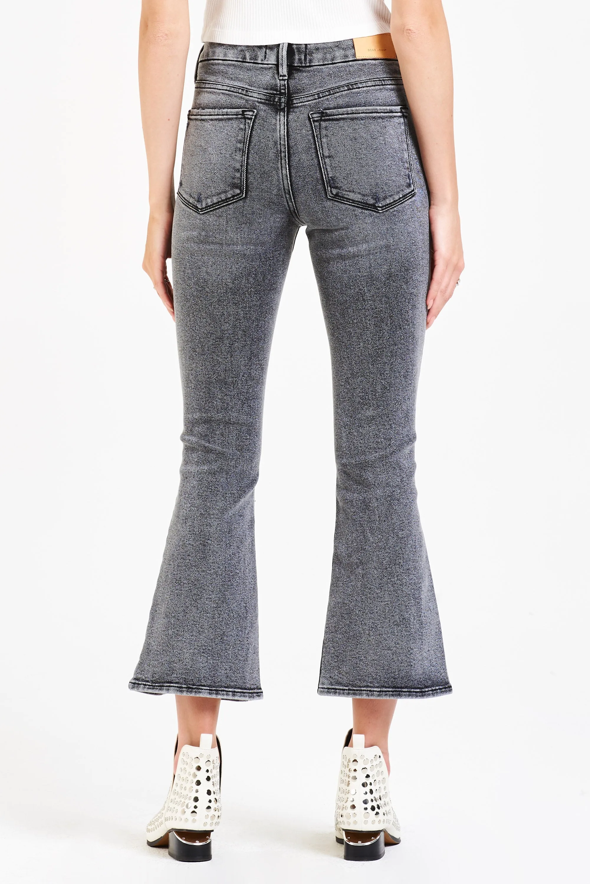 JEANNE SUPER HIGH RISE CROPPED FLARE JEANS STANFORD