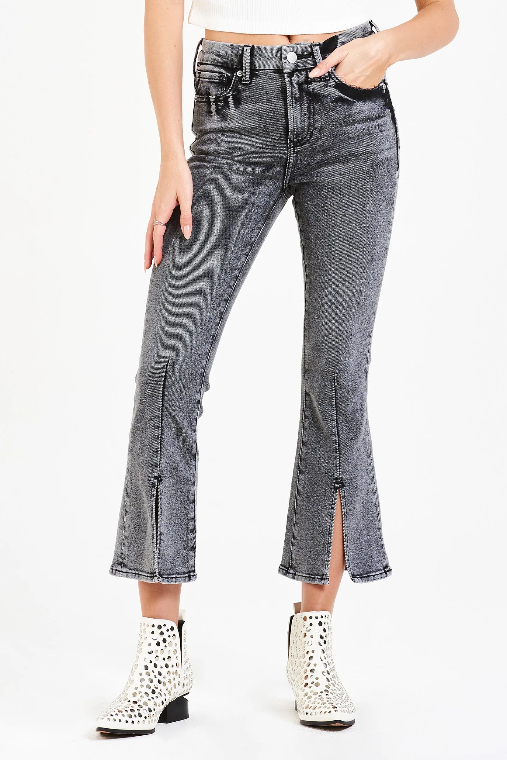 JEANNE SUPER HIGH RISE CROPPED FLARE JEANS STANFORD