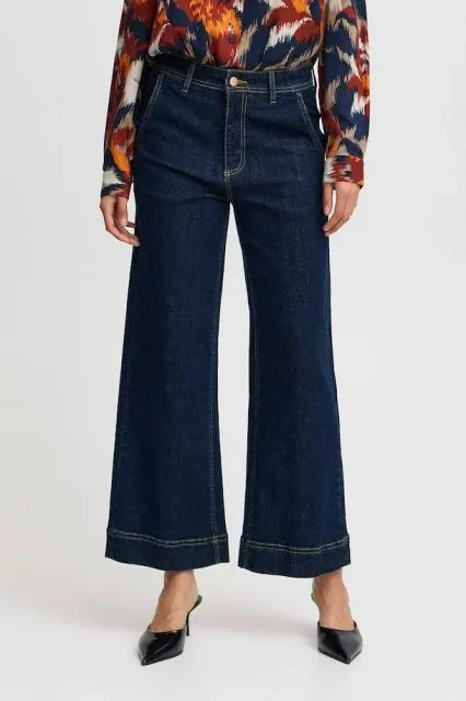 Komma B Young Wide Leg Cropped Jeans