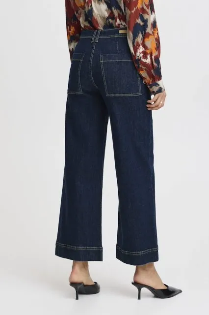 Komma B Young Wide Leg Cropped Jeans