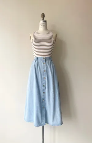 Lightwash Denim Skirt | 1980s