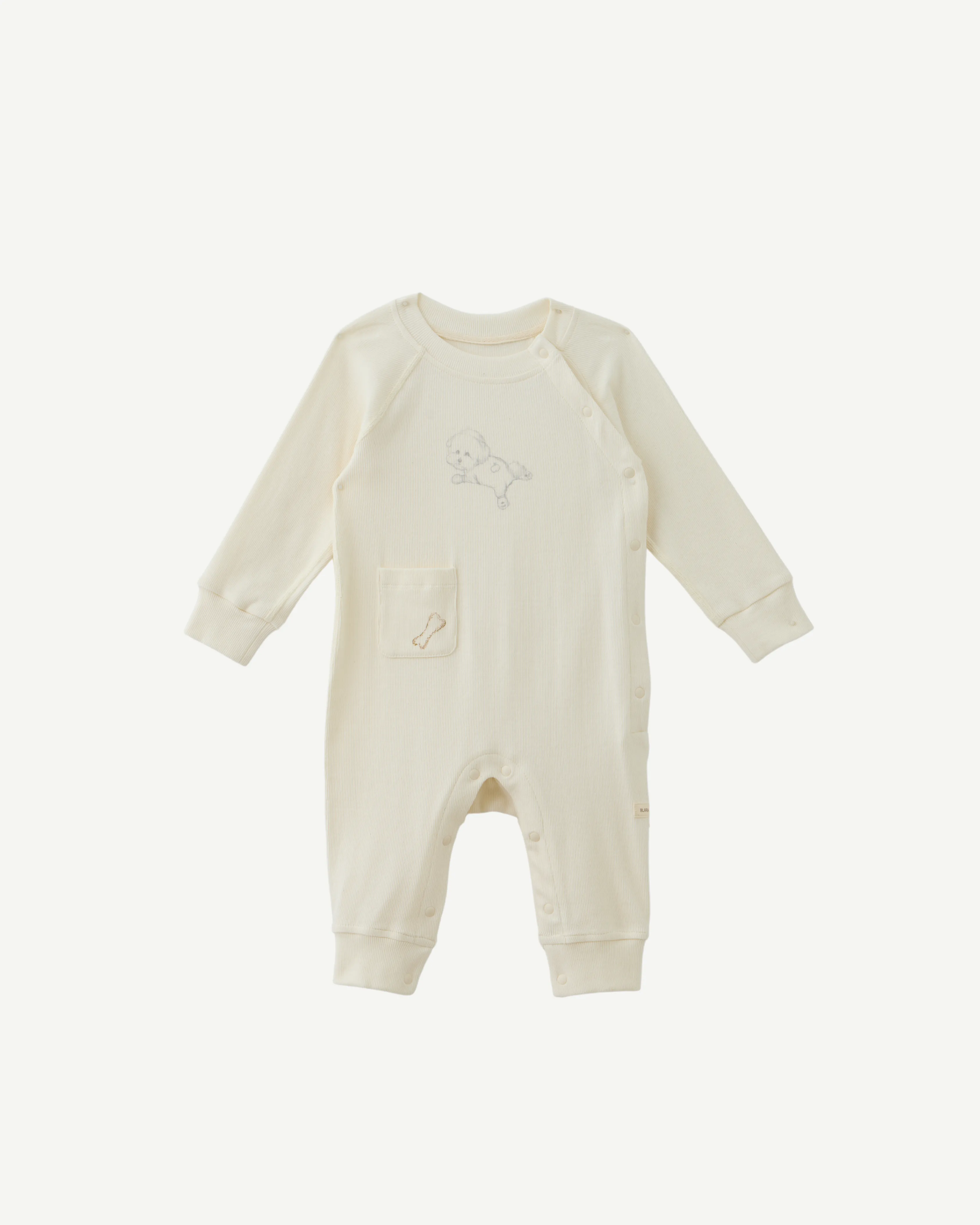 Long-sleeve Romper - Dog Print B