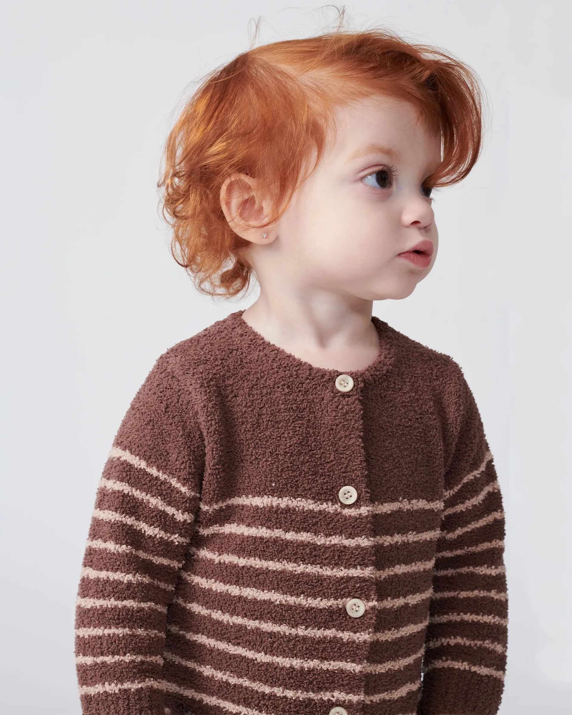 Long Sleeve Striped Jumpsuit - Fuzzy