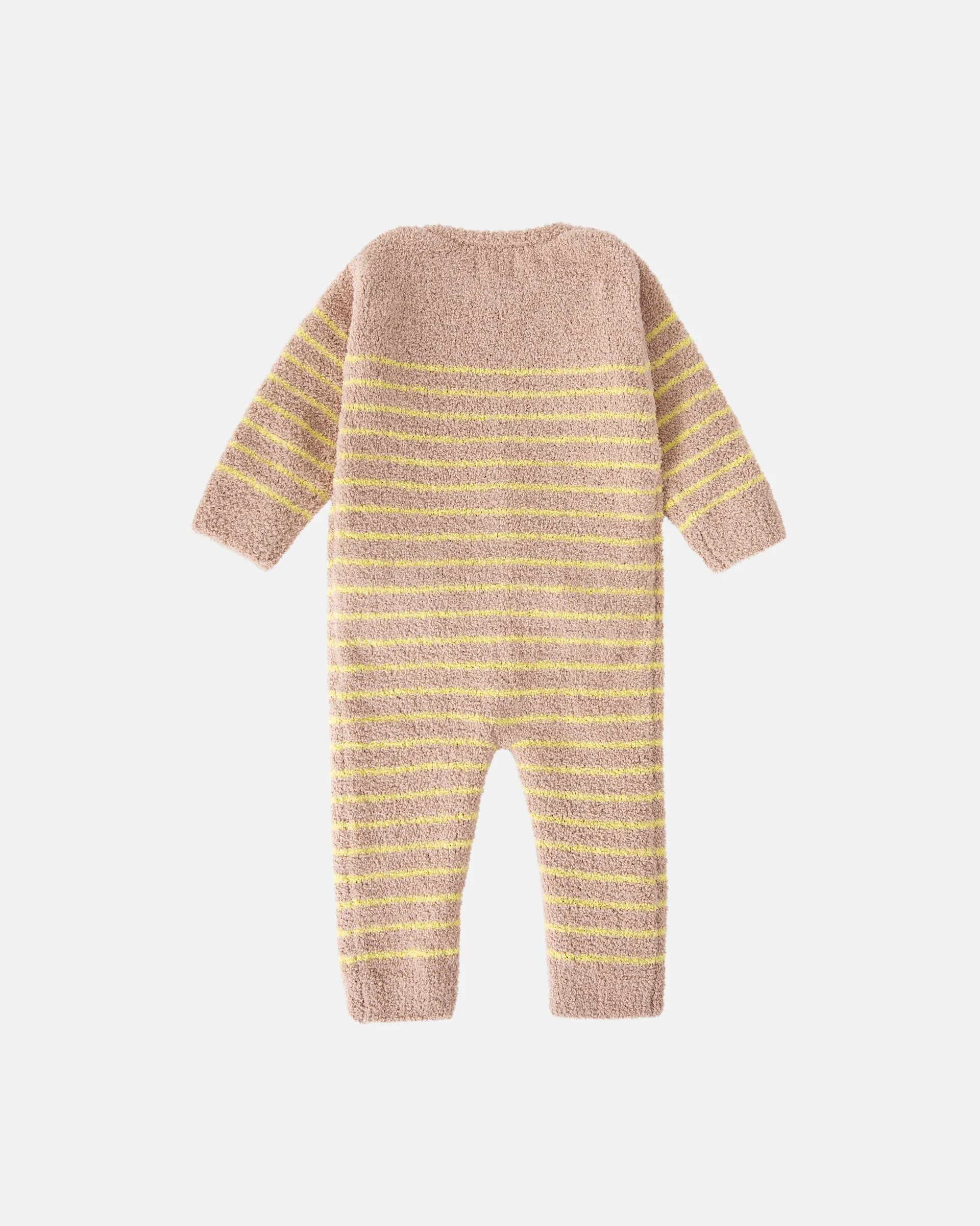 Long Sleeve Striped Jumpsuit - Fuzzy