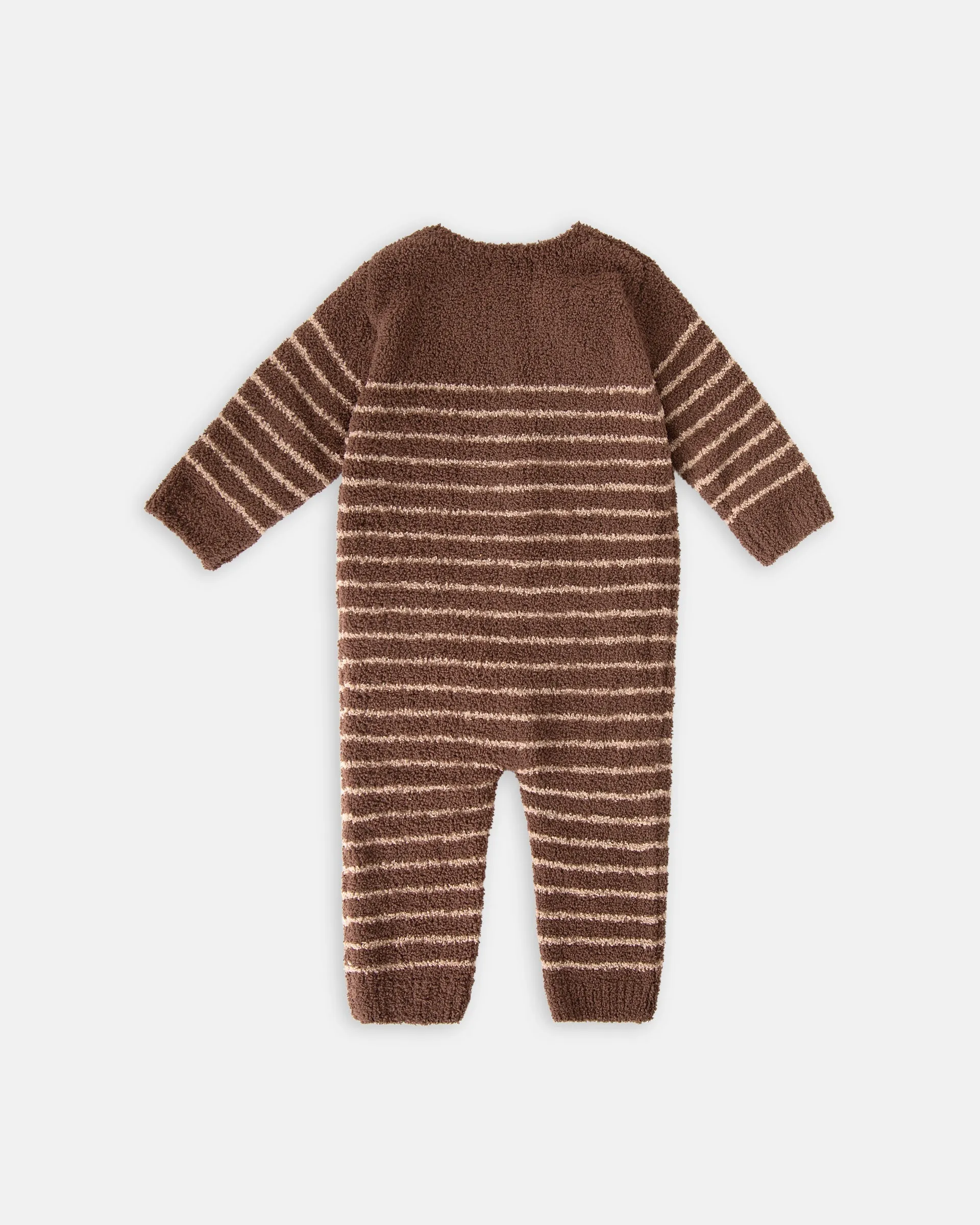 Long Sleeve Striped Jumpsuit - Fuzzy