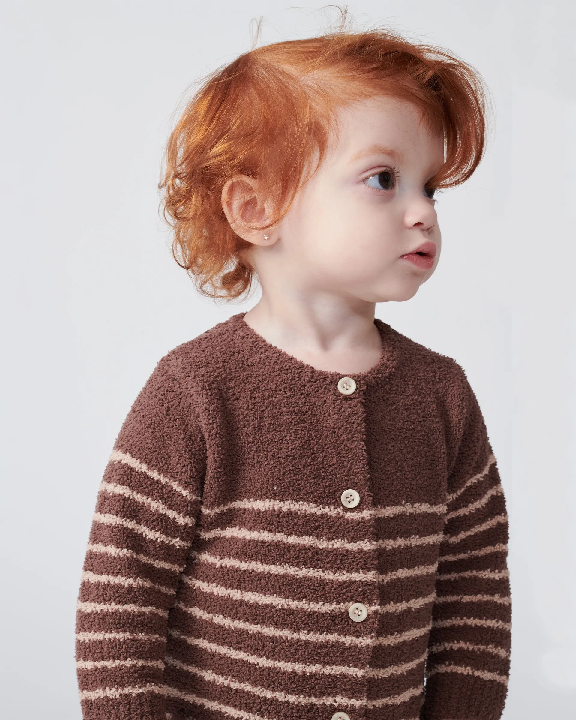 Long Sleeve Striped Jumpsuit - Fuzzy