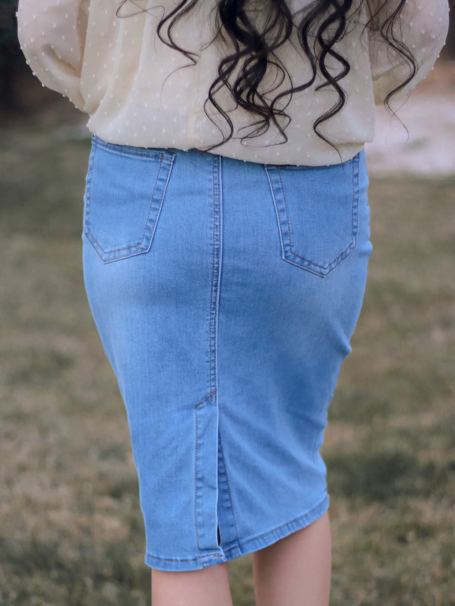 Maia Denim Skirt - Light Wash