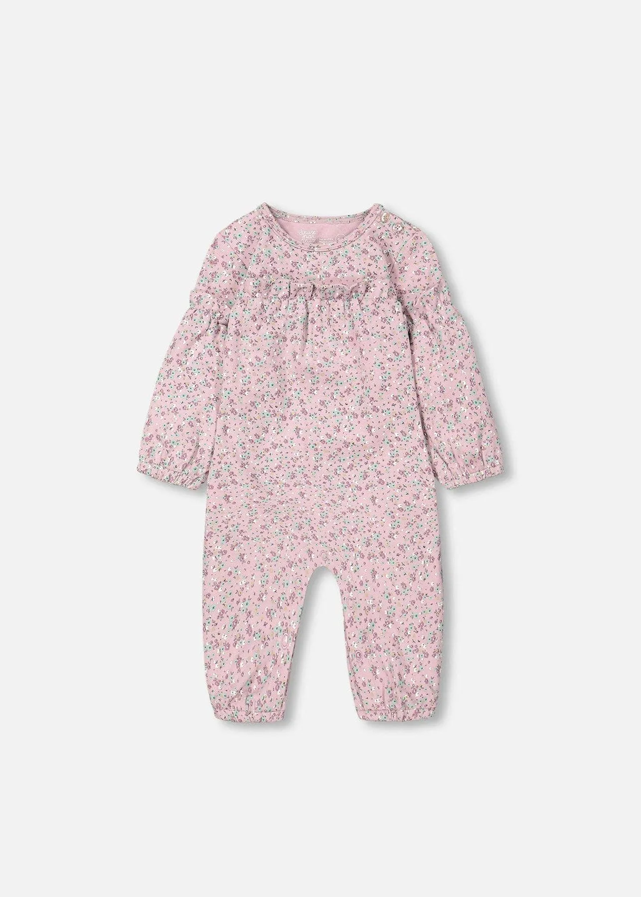 Mauve Floral Organic Cotton Jumpsuit