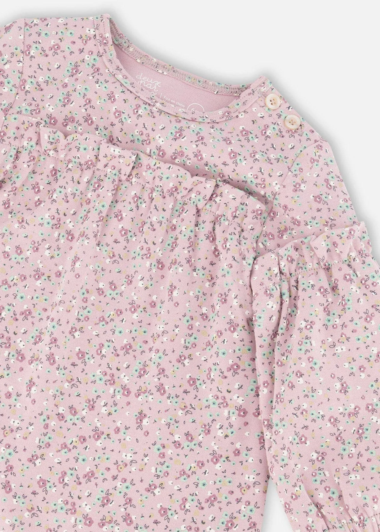Mauve Floral Organic Cotton Jumpsuit