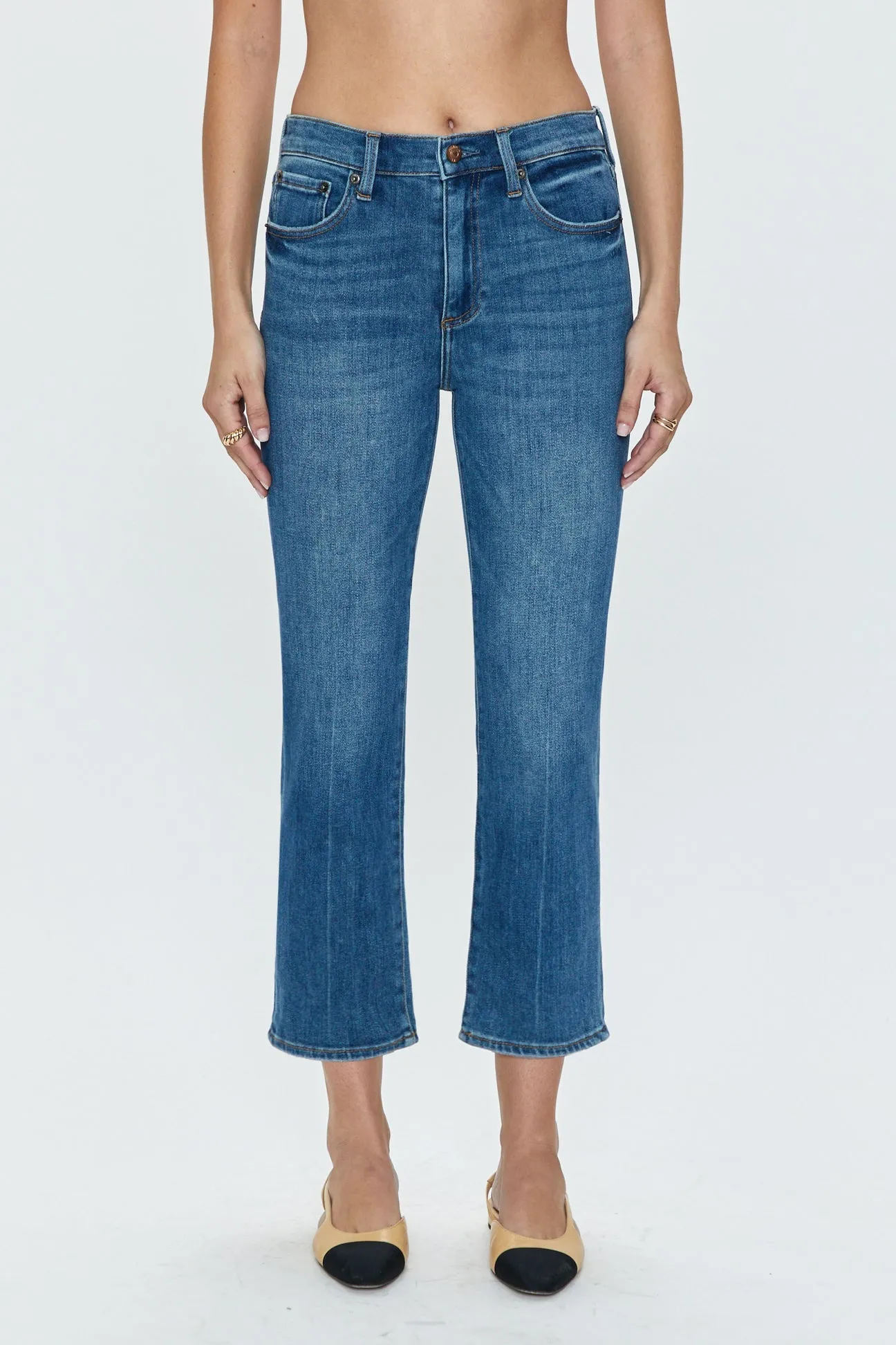 monroe crop high rise cigarette crop - amaya