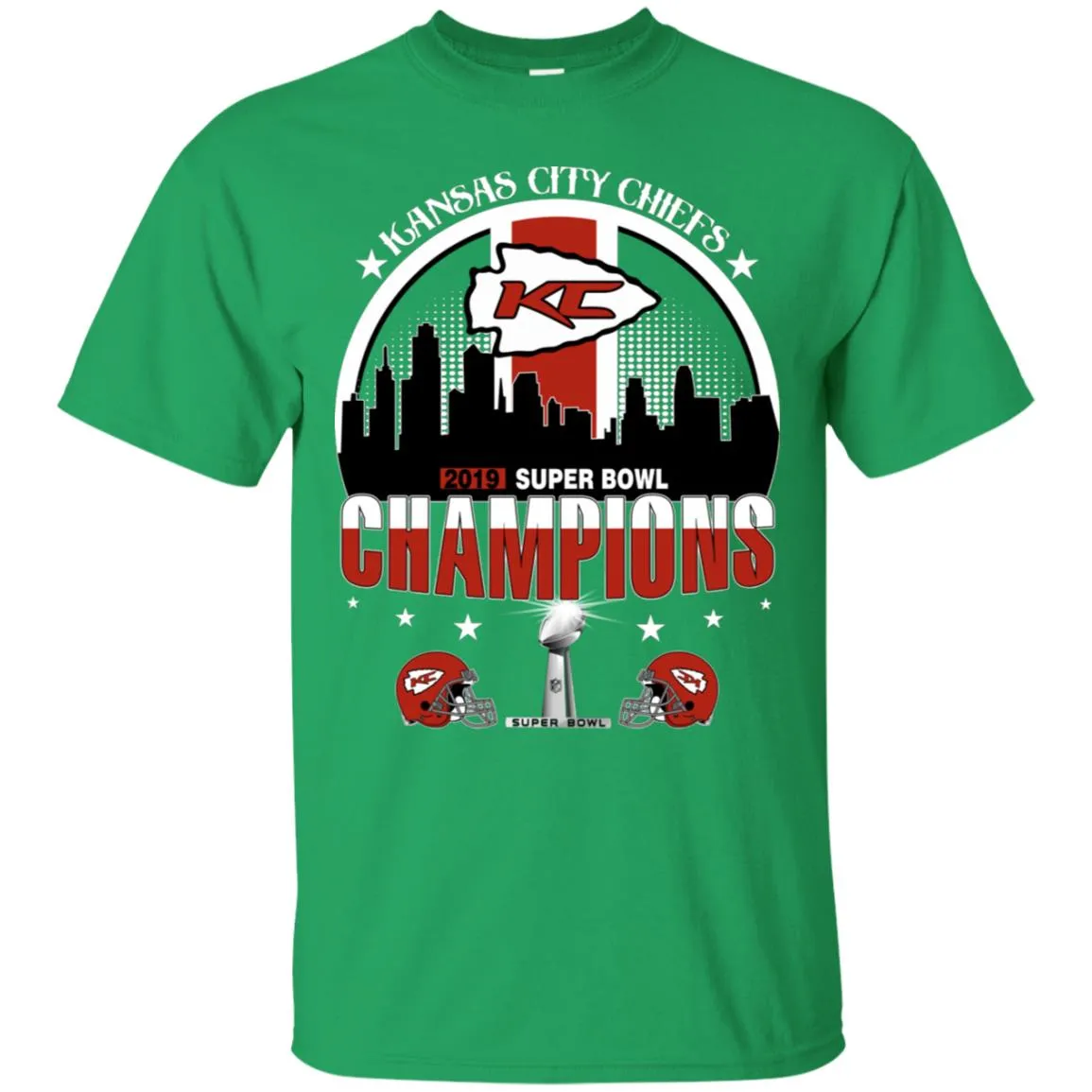 Nfl – Kansas City Chiefs 2019 Super Bowl Champions Football Men Cotton T-Shirt