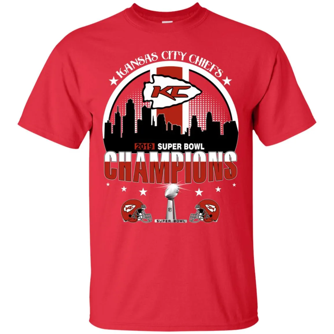 Nfl – Kansas City Chiefs 2019 Super Bowl Champions Football Men Cotton T-Shirt