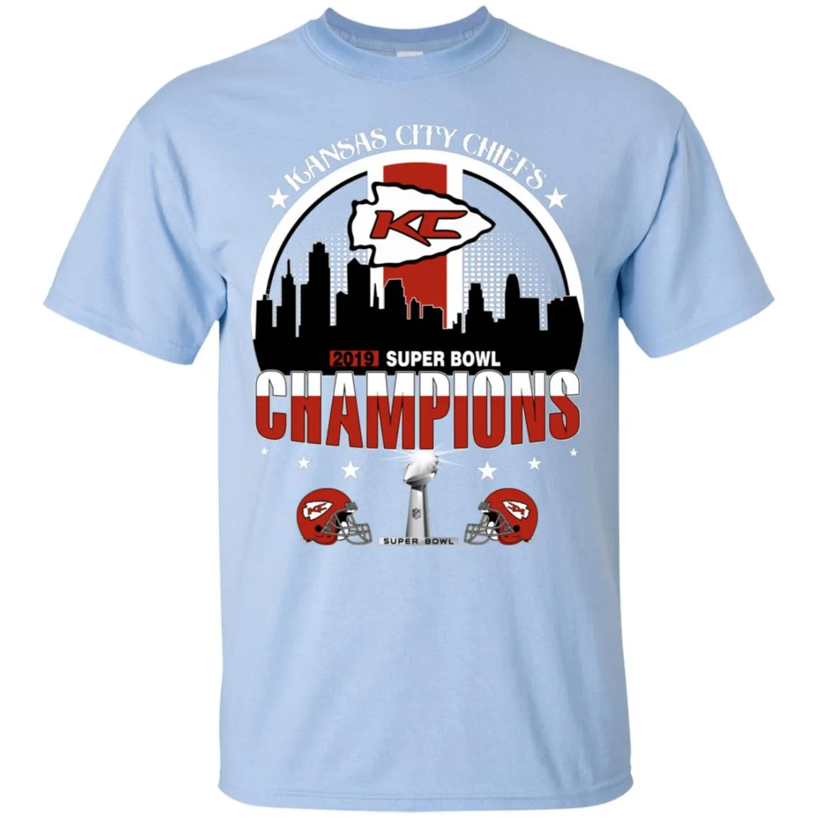 Nfl – Kansas City Chiefs 2019 Super Bowl Champions Football Men Cotton T-Shirt