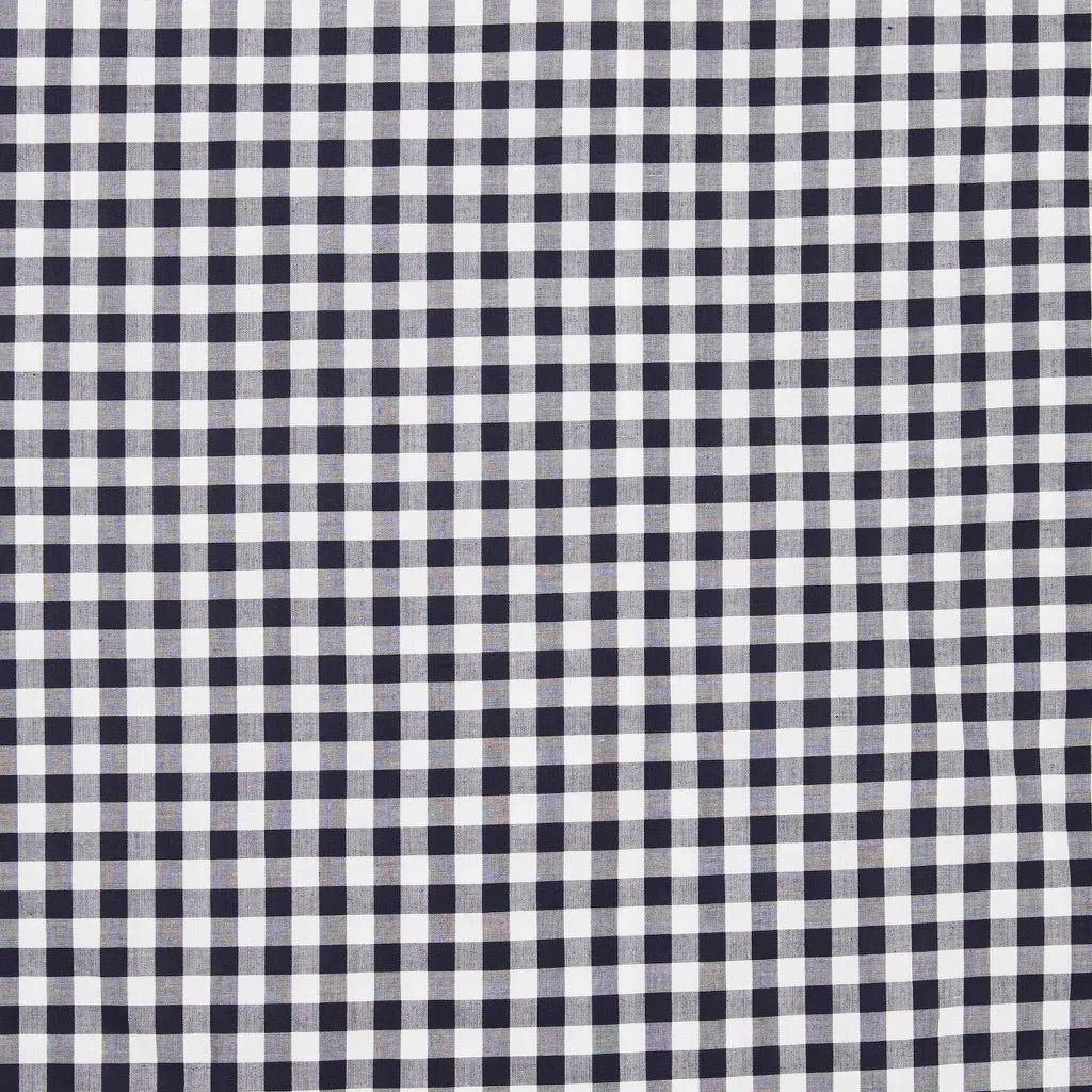 Pima Cotton Robe - Dark Navy Gingham