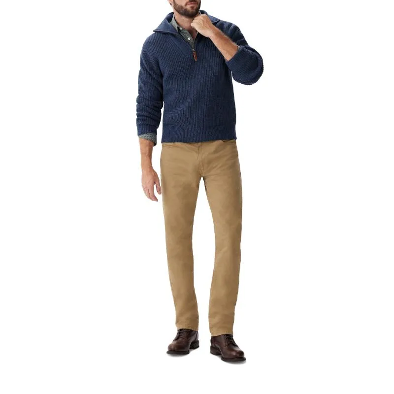 R.M.Williams Kapunda Mens Lambswool 1/4 Zip Sweater - Dark Indigo