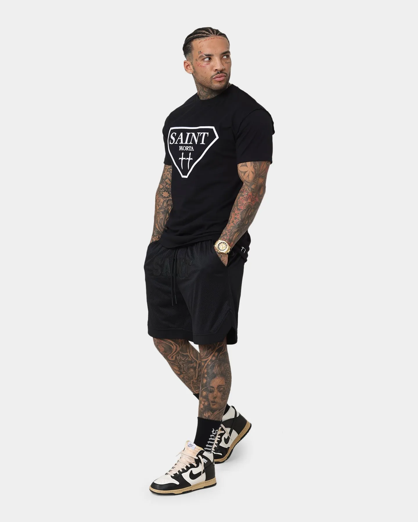Saint Morta Liberty Lafayette T-Shirt Black/White