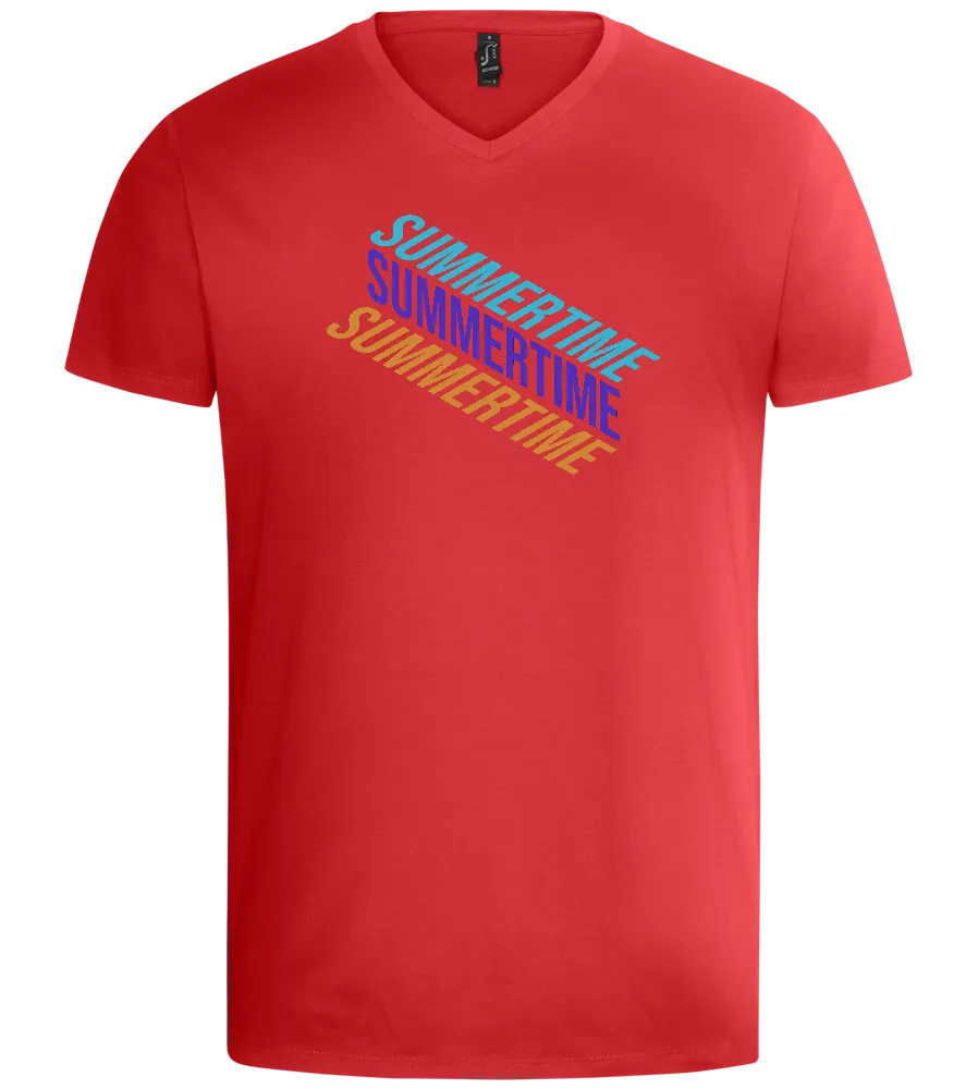 Summertime Design - Basic men's v-neck t-shirt