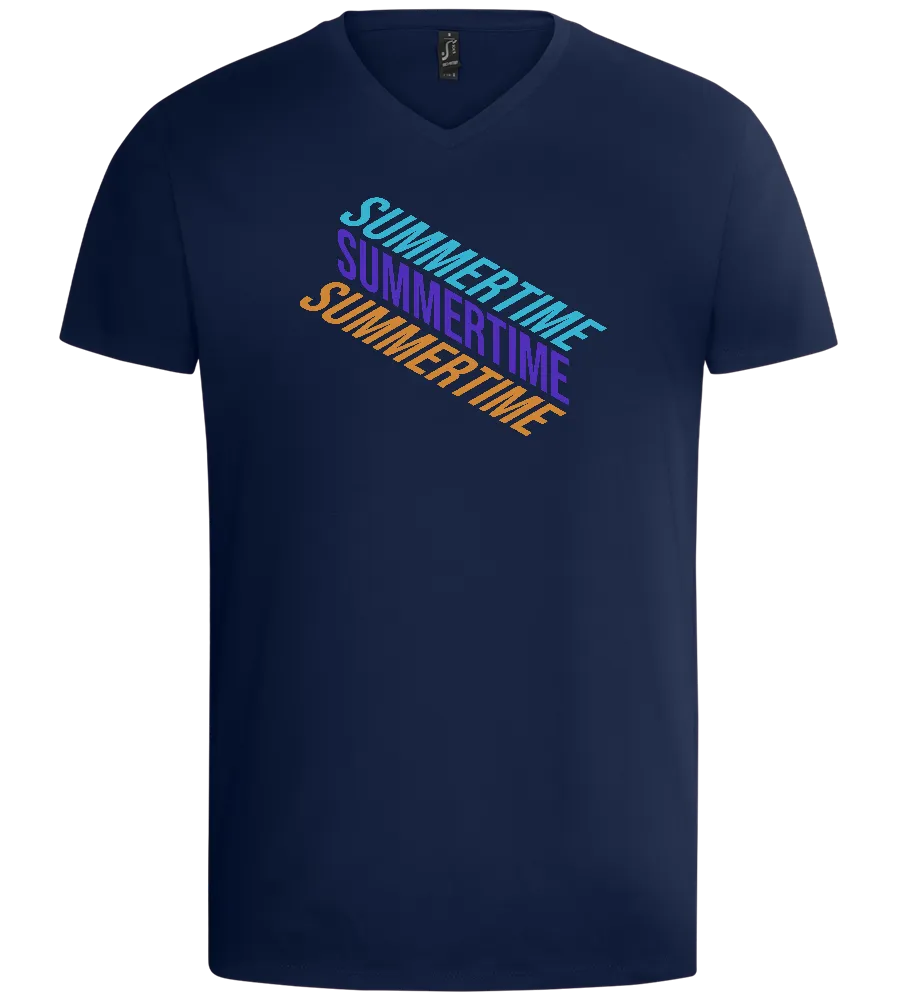 Summertime Design - Basic men's v-neck t-shirt