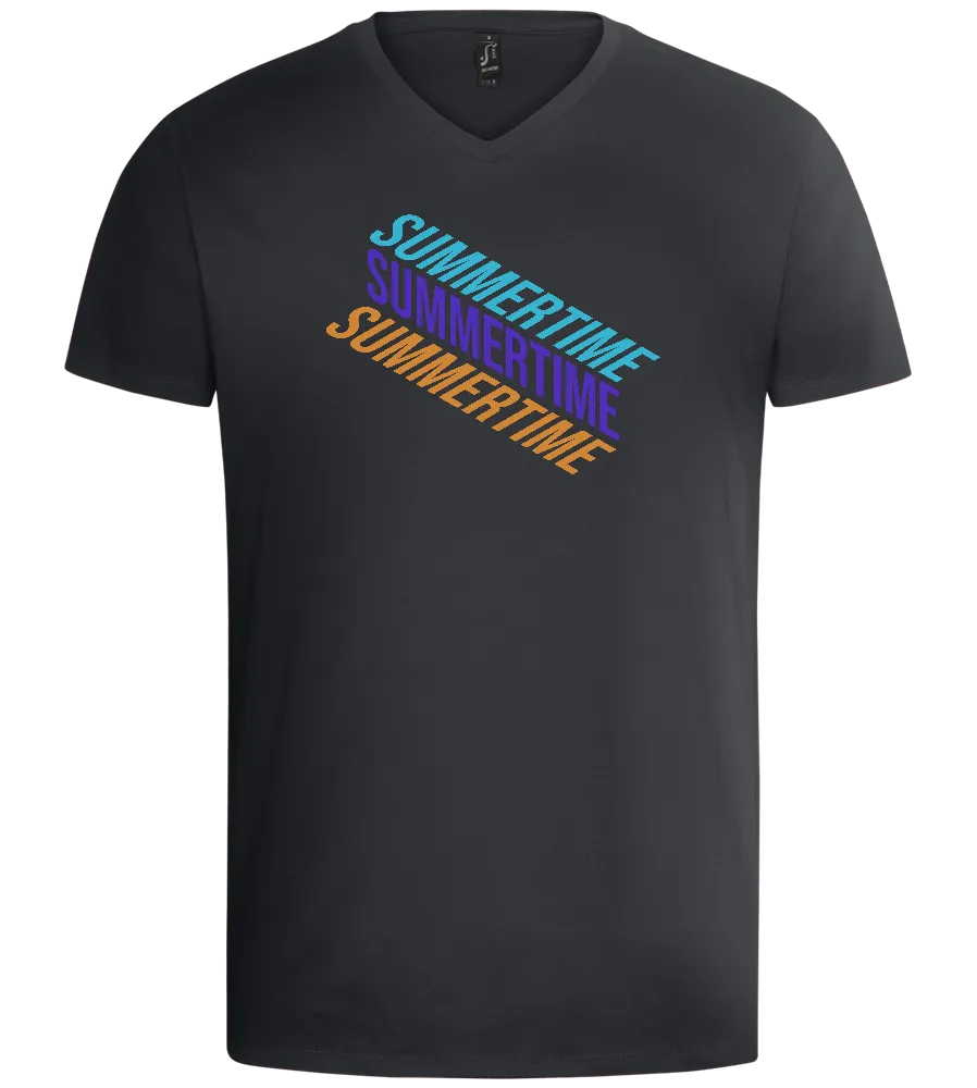 Summertime Design - Basic men's v-neck t-shirt