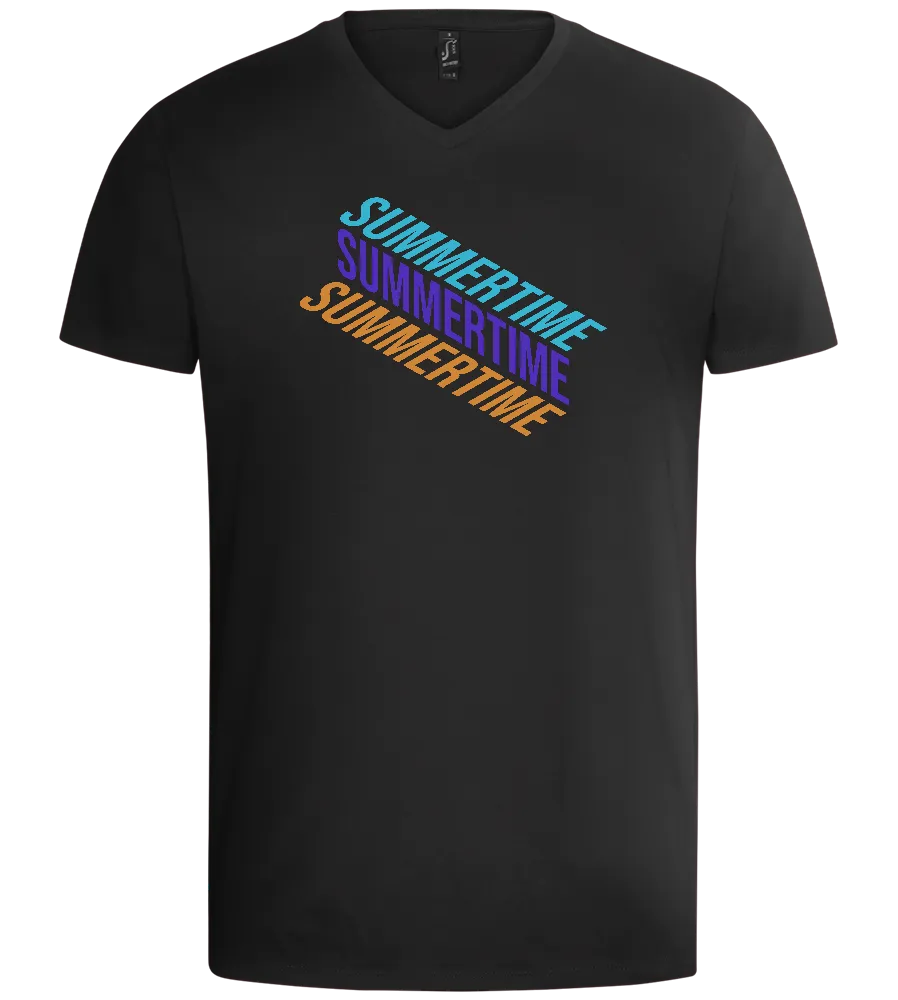 Summertime Design - Basic men's v-neck t-shirt