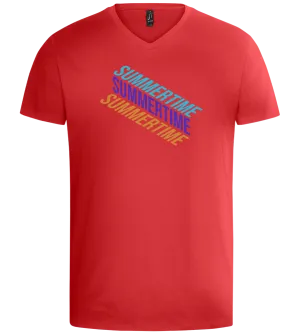 Summertime Design - Basic men's v-neck t-shirt
