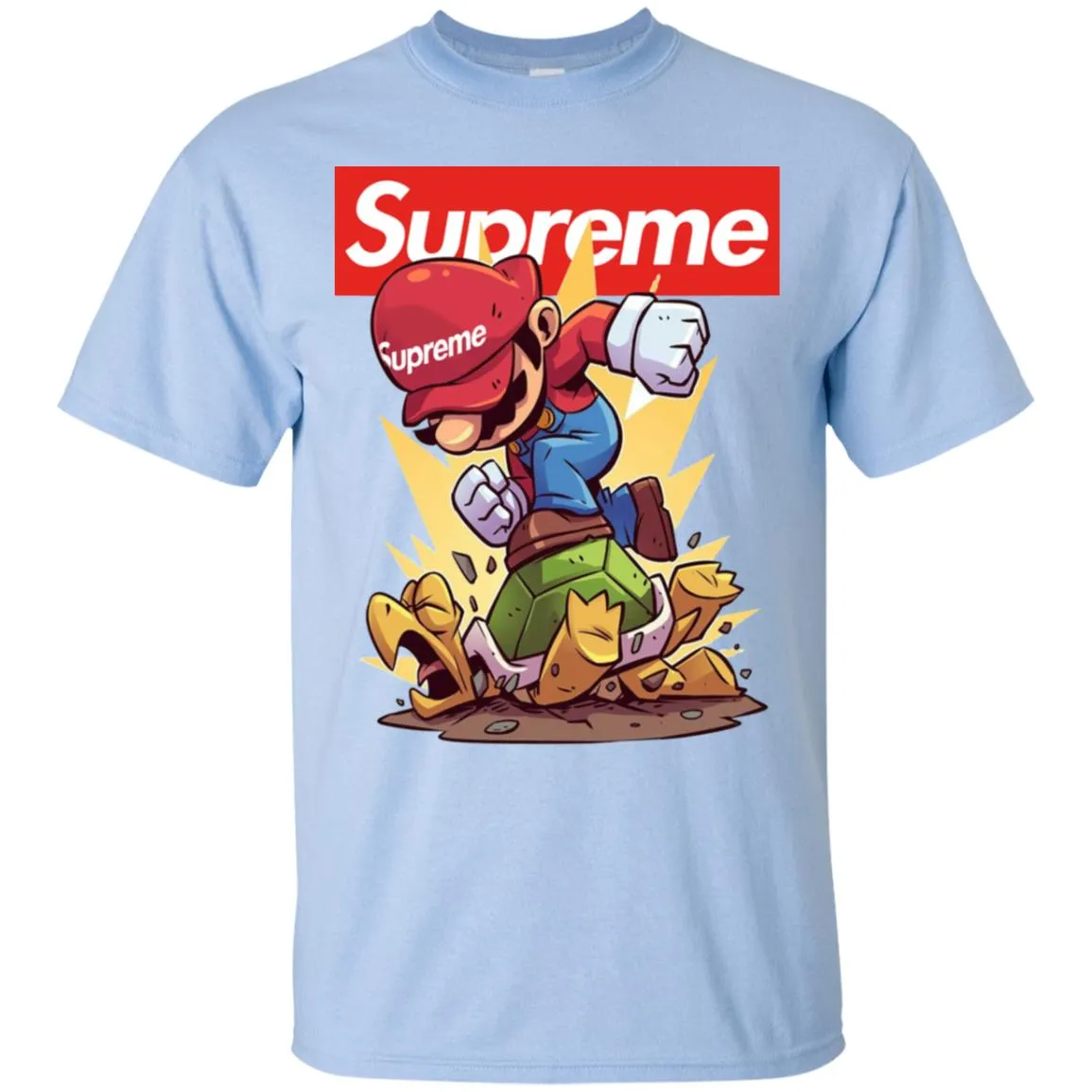 Supreme Mario Gaming T-shirt Men Cotton T-Shirt