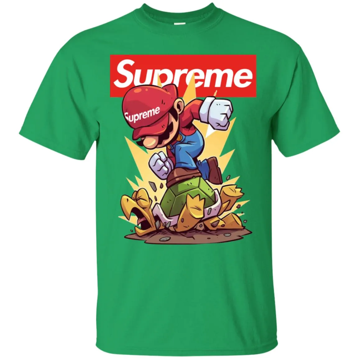 Supreme Mario Gaming T-shirt Men Cotton T-Shirt
