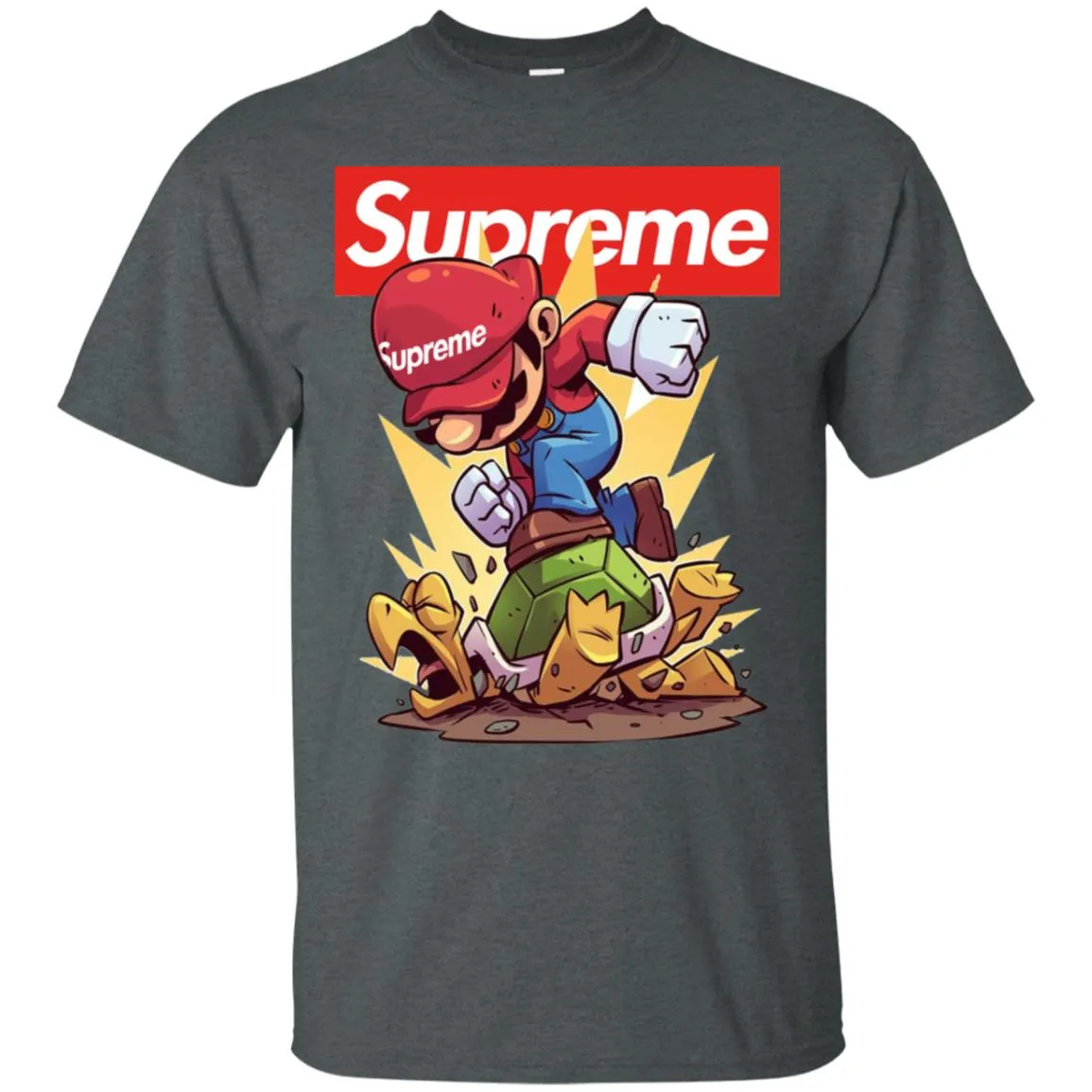 Supreme Mario Gaming T-shirt Men Cotton T-Shirt