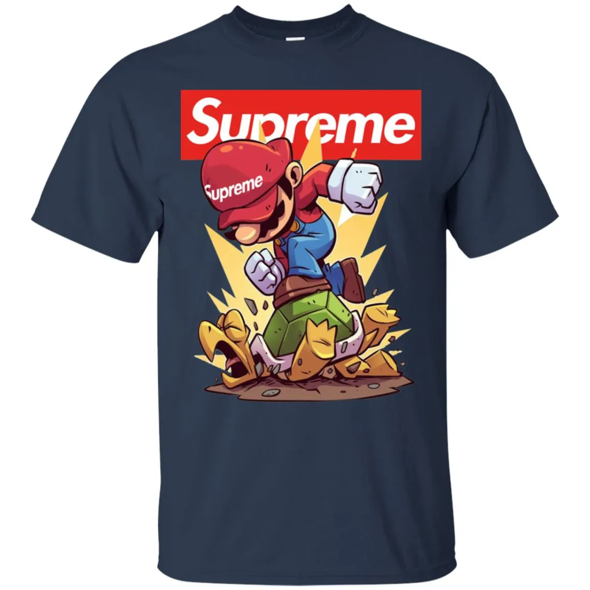 Supreme Mario Gaming T-shirt Men Cotton T-Shirt