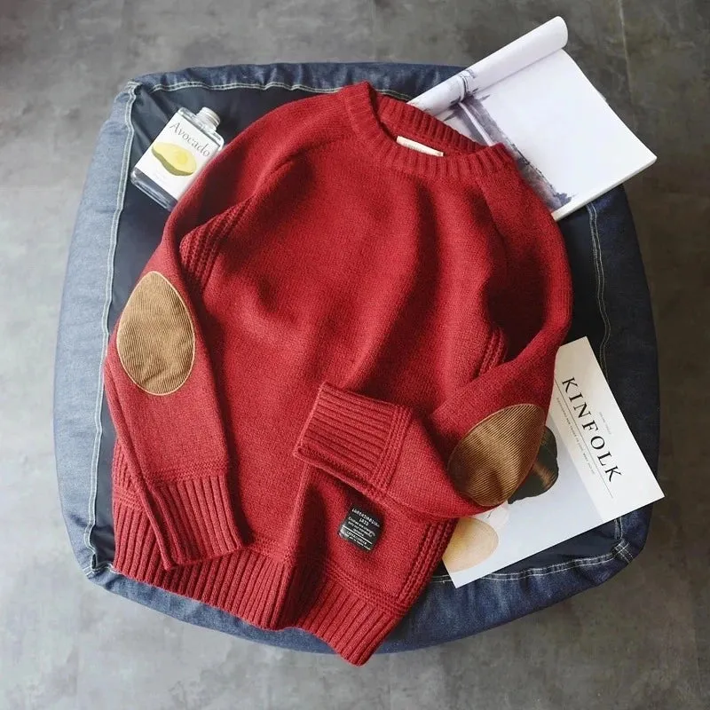 TEEK - Pullover Mens Elbow Patch Sweater