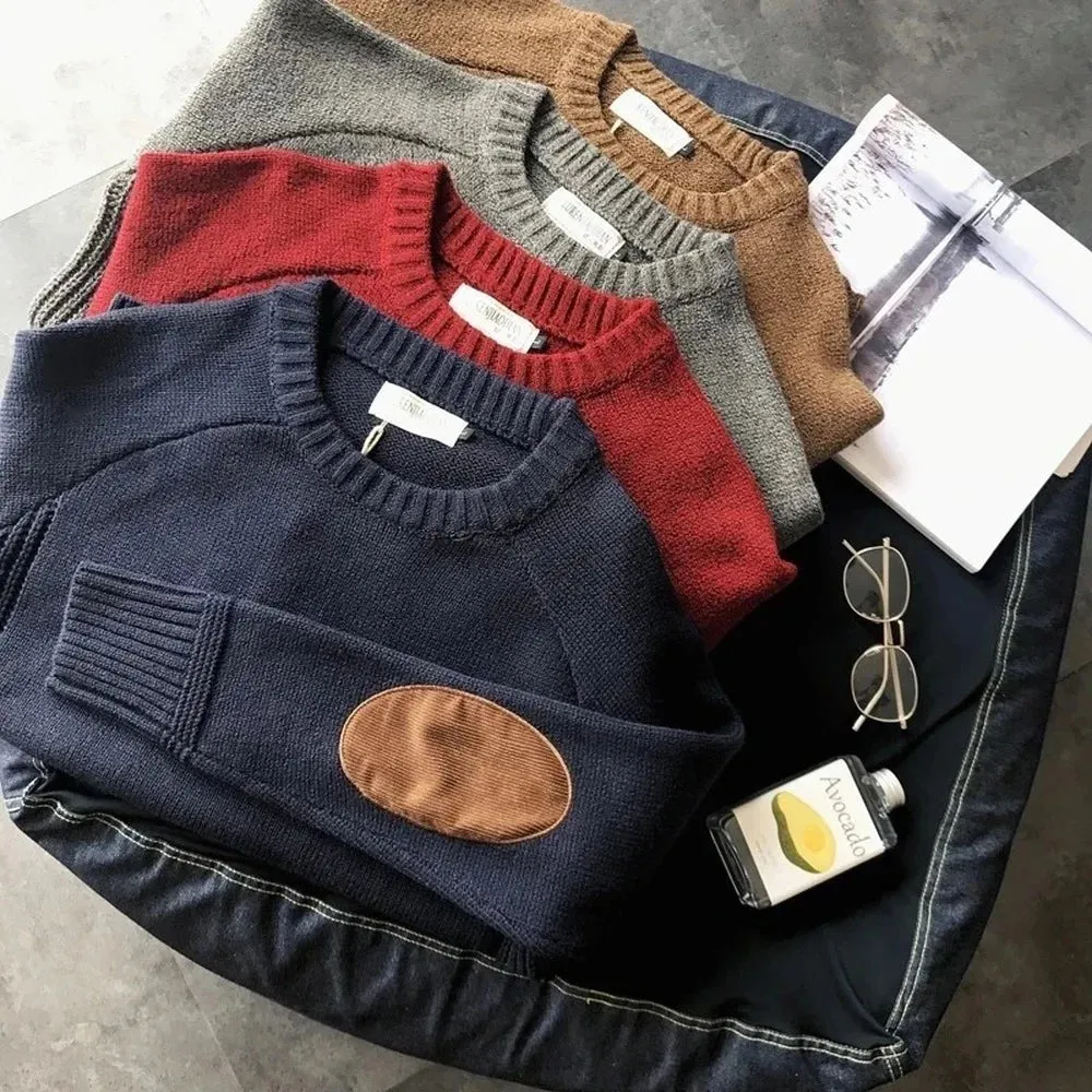 TEEK - Pullover Mens Elbow Patch Sweater