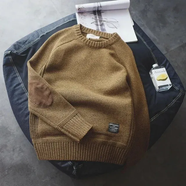 TEEK - Pullover Mens Elbow Patch Sweater